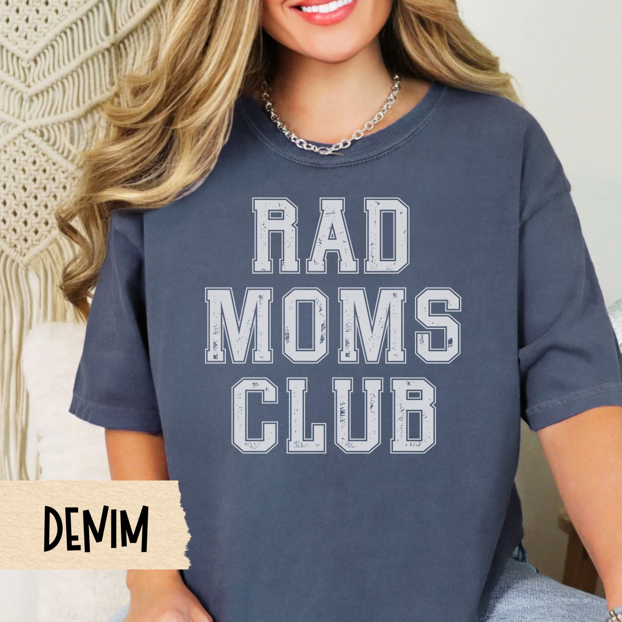 Rad Moms Club shirt, trendy mom shirt, cool mom aesthetic, Comfort Colors tee, retro mom, Mother's Day gift, fun mom shirt, mom club tee