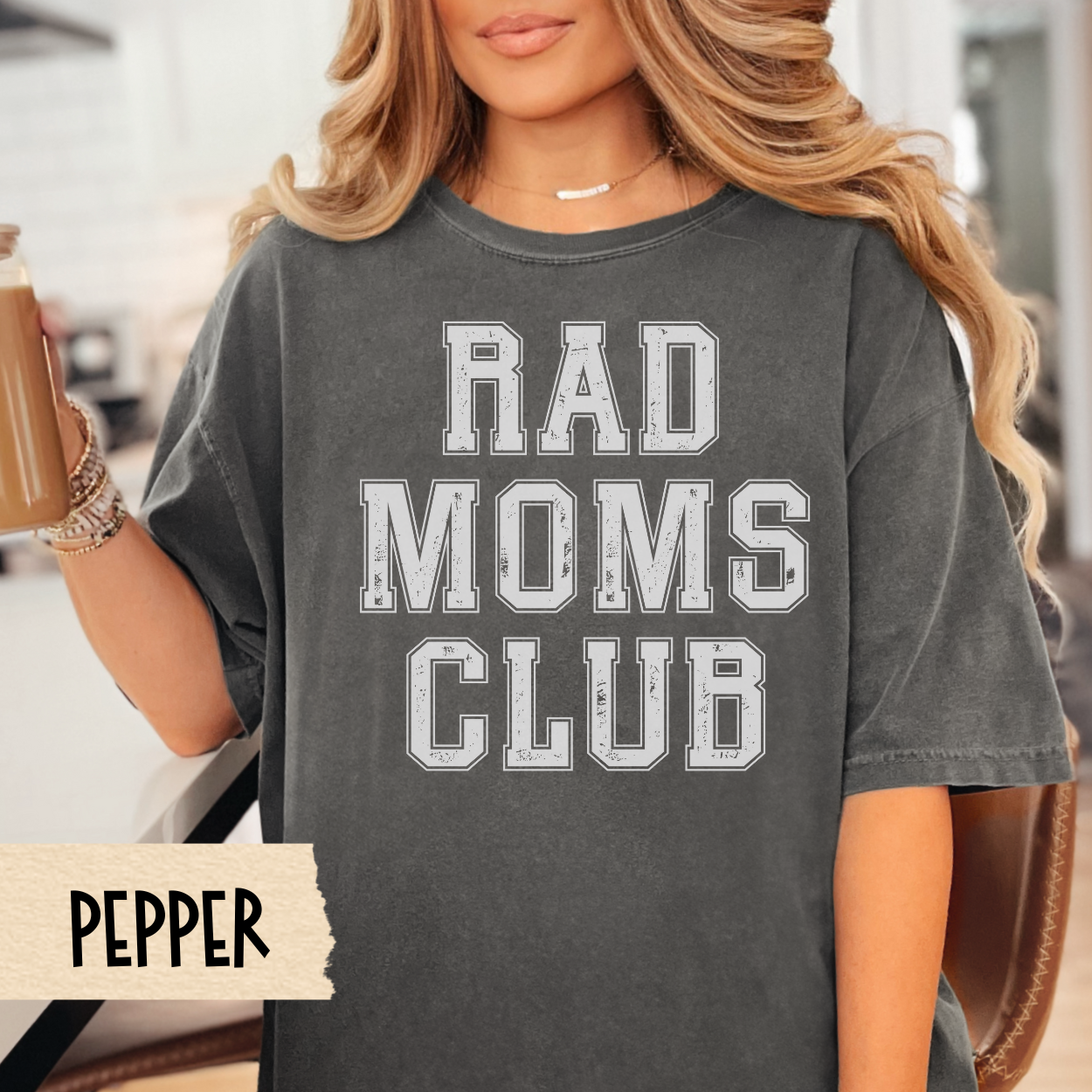 Rad Moms Club shirt, trendy mom shirt, cool mom aesthetic, Comfort Colors tee, retro mom, Mother's Day gift, fun mom shirt, mom club tee