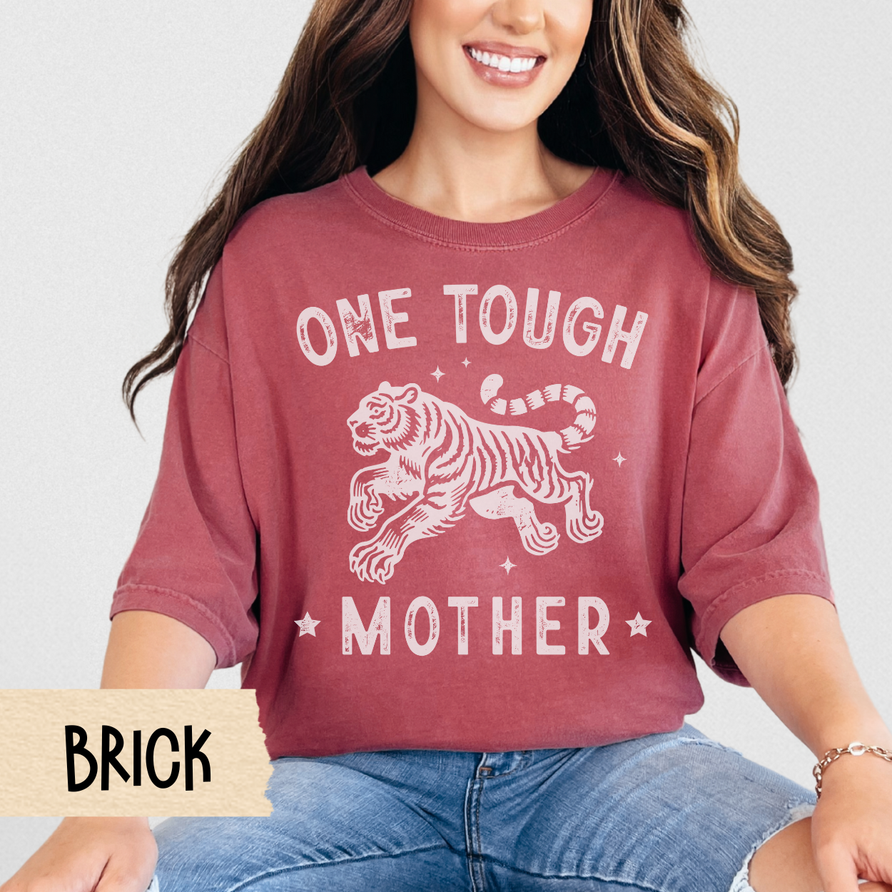 One Tough Mother shirt, retro mom shirt, lion graphic tee, strong mom gift, Comfort Colors, mom life aesthetic, Mother's Day, fierce mom
