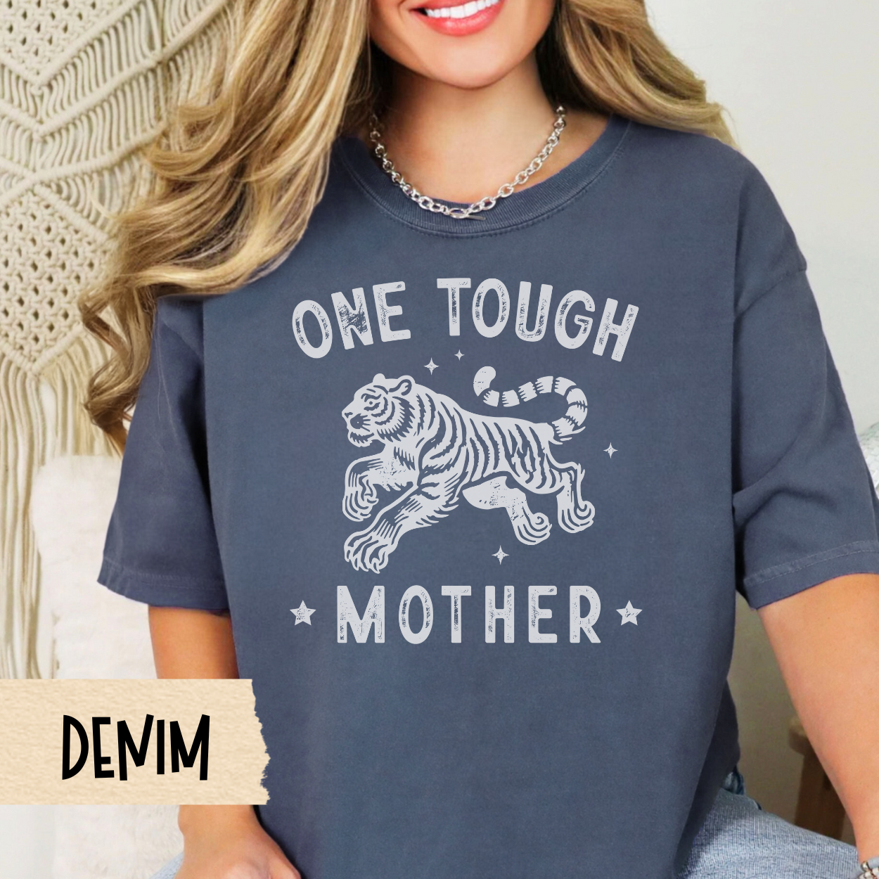 One Tough Mother shirt, retro mom shirt, lion graphic tee, strong mom gift, Comfort Colors, mom life aesthetic, Mother's Day, fierce mom