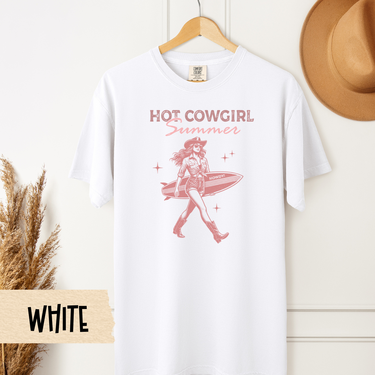 Hot Cowgirl Summer Shirt, Western Graphic Tee, Cowgirl Aesthetic, Rodeo Shirt, Country Concert Tee, Southern Style, Comfort Colors Tee