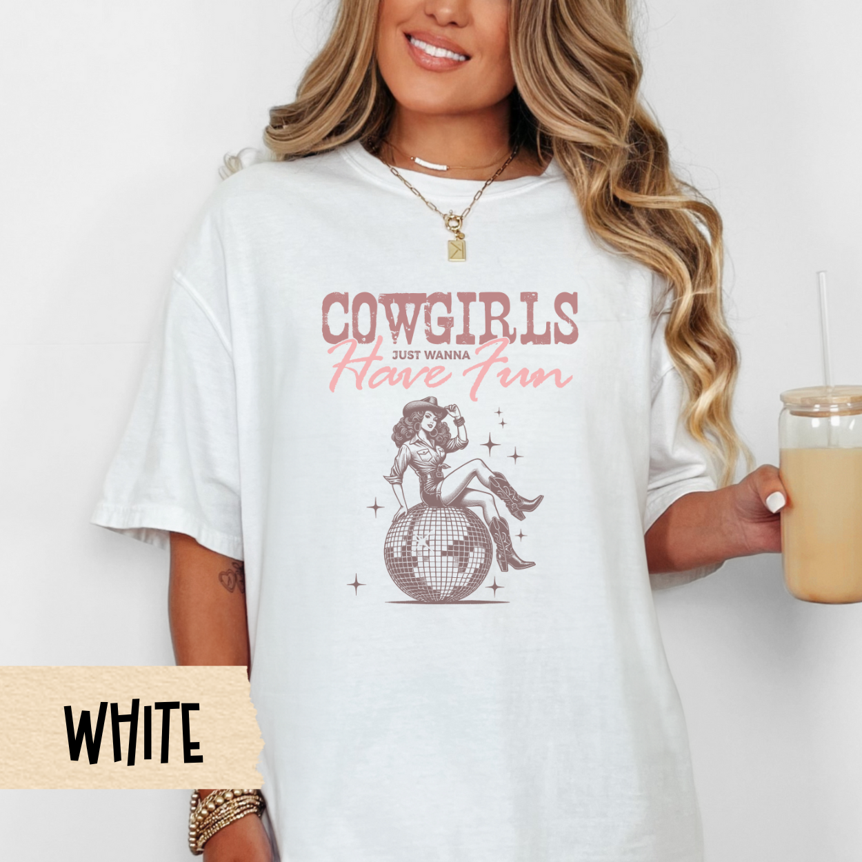 Cowgirls Just Wanna Have Fun Shirt, Western Graphic Tee, Disco Cowgirl, Rodeo Shirt, Country Girl Tee, Southern Style Shirt, Comfort Colors