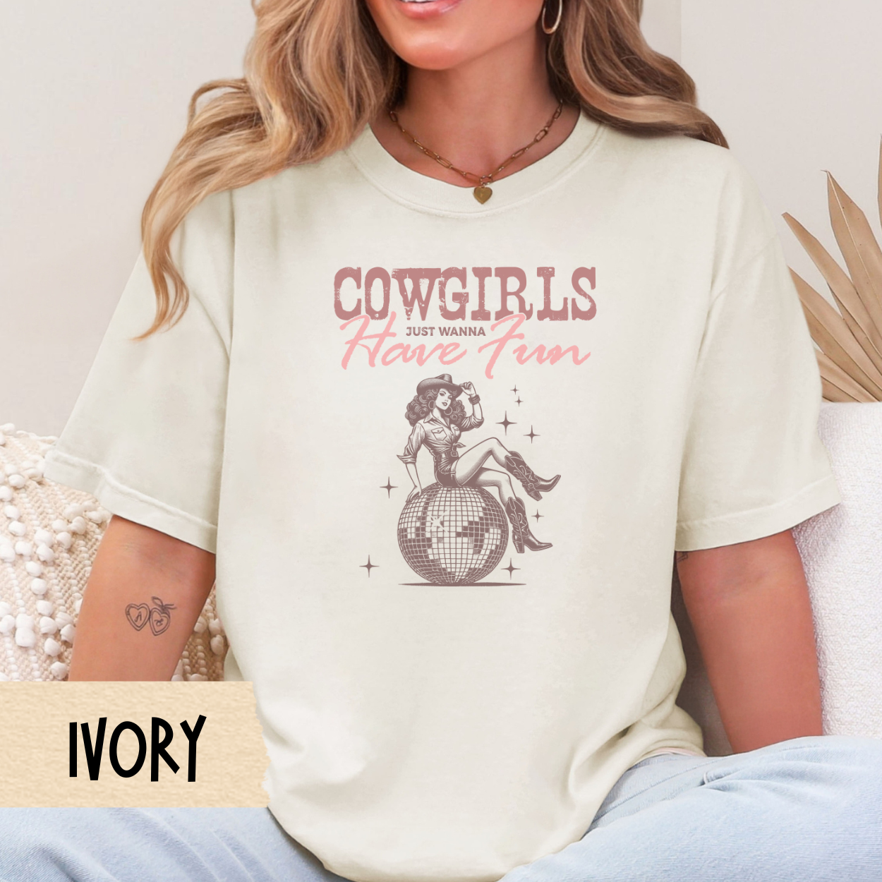 Cowgirls Just Wanna Have Fun Shirt, Western Graphic Tee, Disco Cowgirl, Rodeo Shirt, Country Girl Tee, Southern Style Shirt, Comfort Colors
