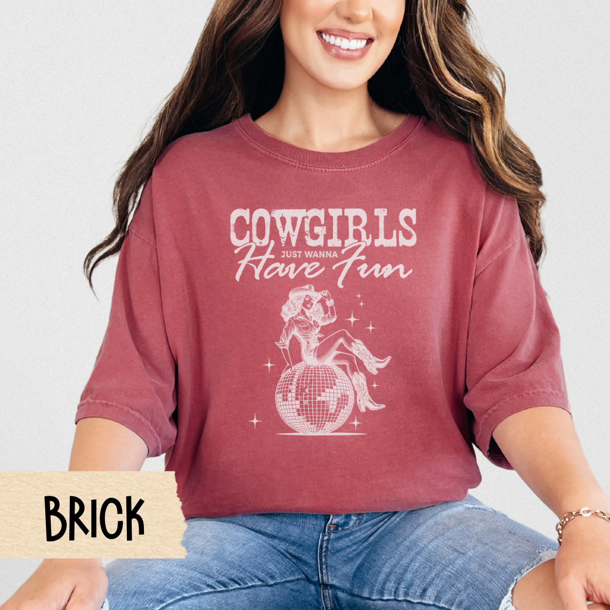 Cowgirls Just Wanna Have Fun Shirt, Western Graphic Tee, Disco Cowgirl, Rodeo Shirt, Country Girl Tee, Southern Style Shirt, Comfort Colors
