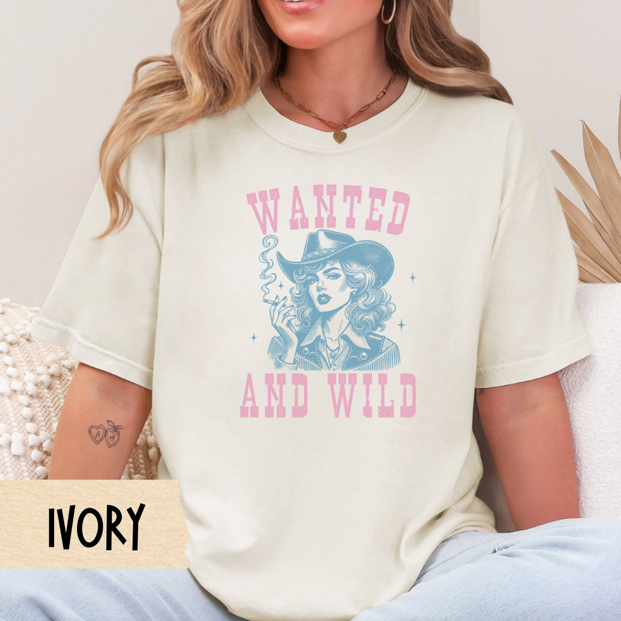 Wanted and Wild Shirt, Western Graphic Tee, Cowgirl Aesthetic, Rodeo Shirt, Country Girl Tee, Southern Style Shirt, Comfort Colors Tee