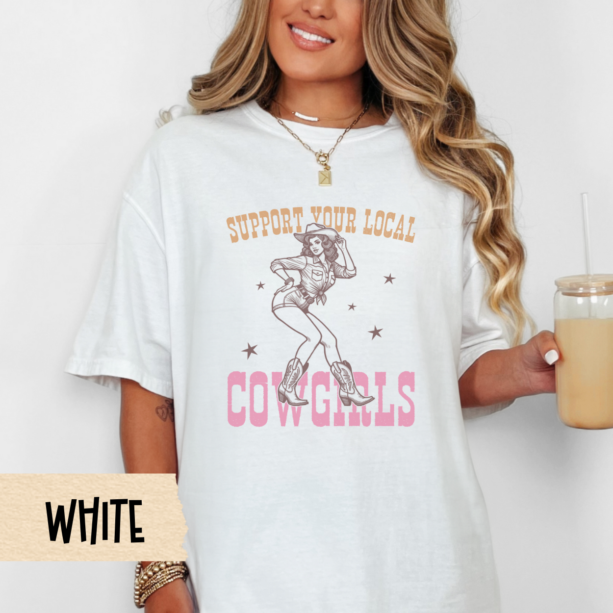 Support Your Local Cowgirls Shirt, Western Graphic Tee, Cowgirl Aesthetic, Rodeo Shirt, Country Girl, Southern Style Shirt, Comfort Colors