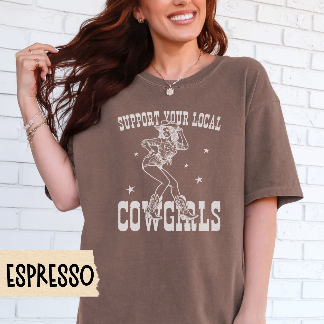 Support Your Local Cowgirls Shirt, Western Graphic Tee, Cowgirl Aesthetic, Rodeo Shirt, Country Girl, Southern Style Shirt, Comfort Colors