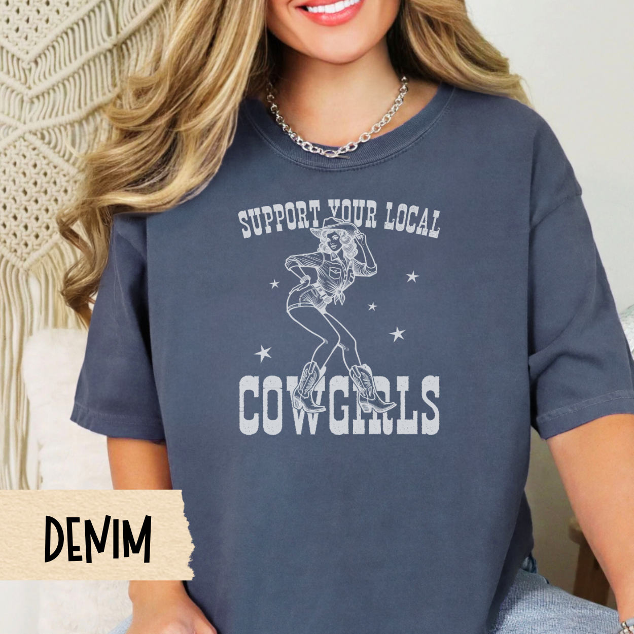 Support Your Local Cowgirls Shirt, Western Graphic Tee, Cowgirl Aesthetic, Rodeo Shirt, Country Girl, Southern Style Shirt, Comfort Colors