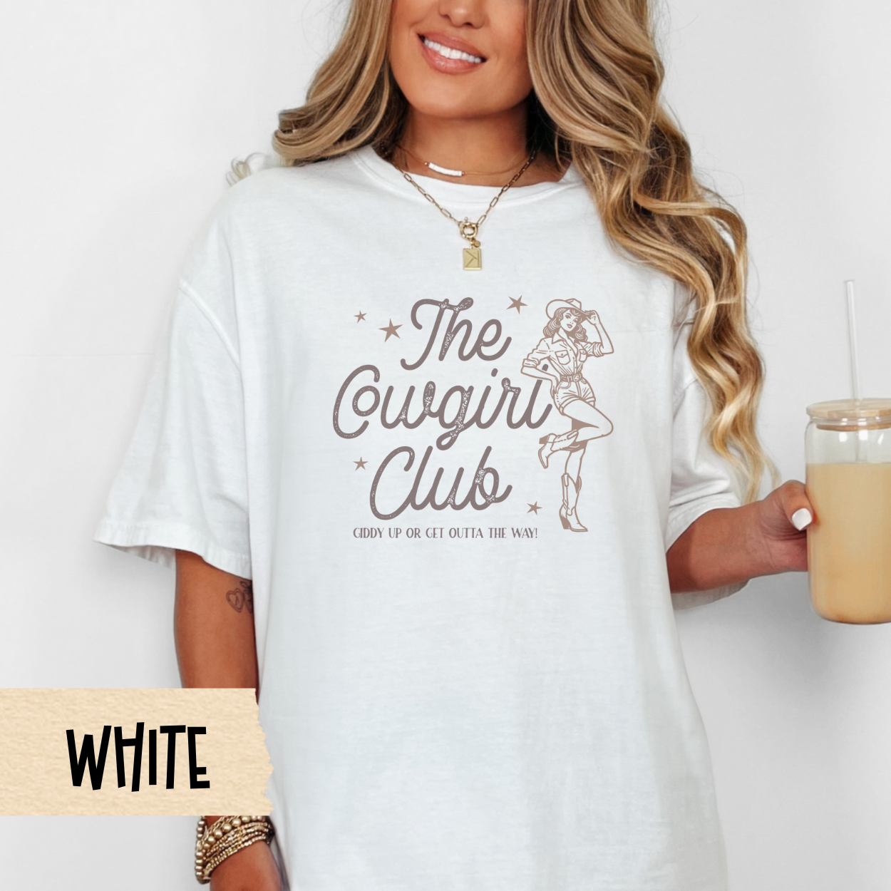 Cowgirl Club Shirt, Western Graphic Tee, Giddy Up Shirt, Rodeo Shirt, Country Girl Shirt, Southern Style Tee, Comfort Colors Cowgirl Tee