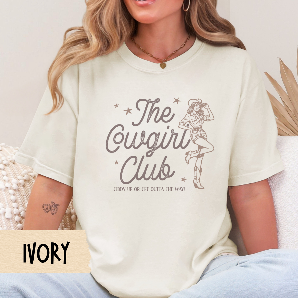 Cowgirl Club Shirt, Western Graphic Tee, Giddy Up Shirt, Rodeo Shirt, Country Girl Shirt, Southern Style Tee, Comfort Colors Cowgirl Tee