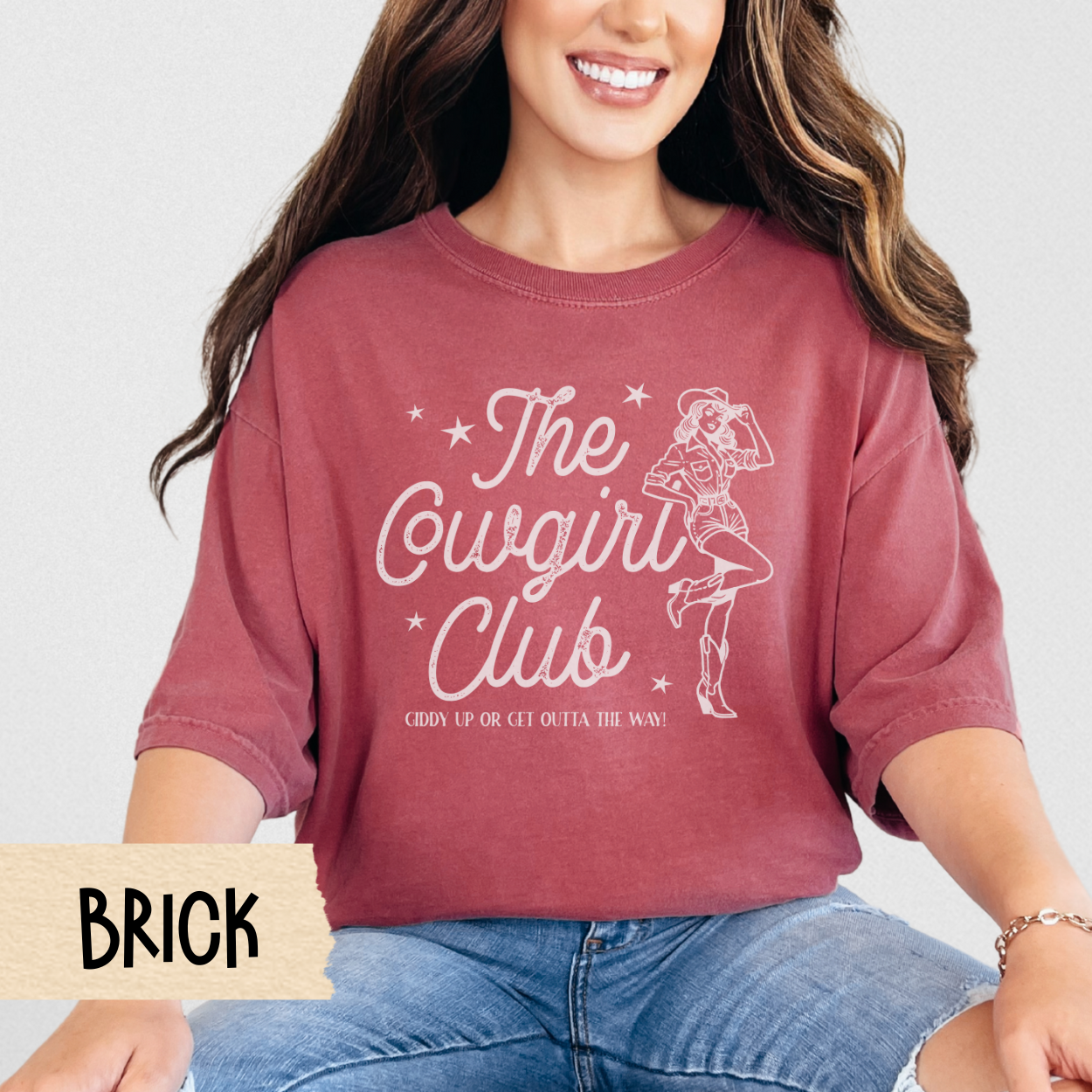 Cowgirl Club Shirt, Western Graphic Tee, Giddy Up Shirt, Rodeo Shirt, Country Girl Shirt, Southern Style Tee, Comfort Colors Cowgirl Tee