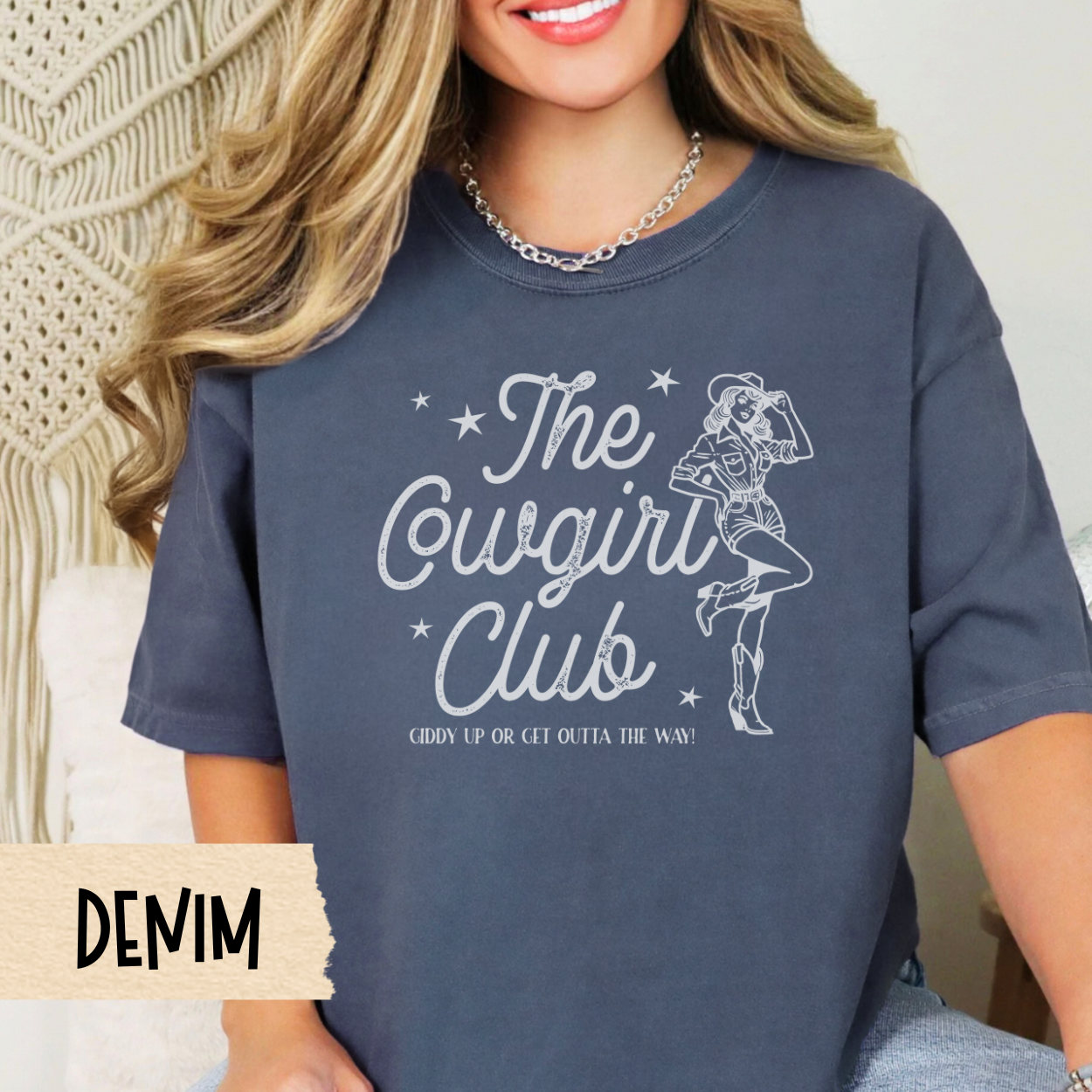 Cowgirl Club Shirt, Western Graphic Tee, Giddy Up Shirt, Rodeo Shirt, Country Girl Shirt, Southern Style Tee, Comfort Colors Cowgirl Tee