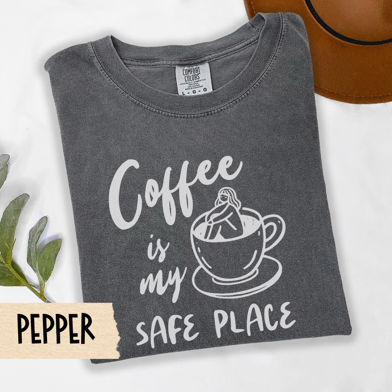 coffee is my safe place tee, cozy coffee lover shirt, caffeine comfort tee, introvert coffee top, mental health coffee tee, Comfort Colors