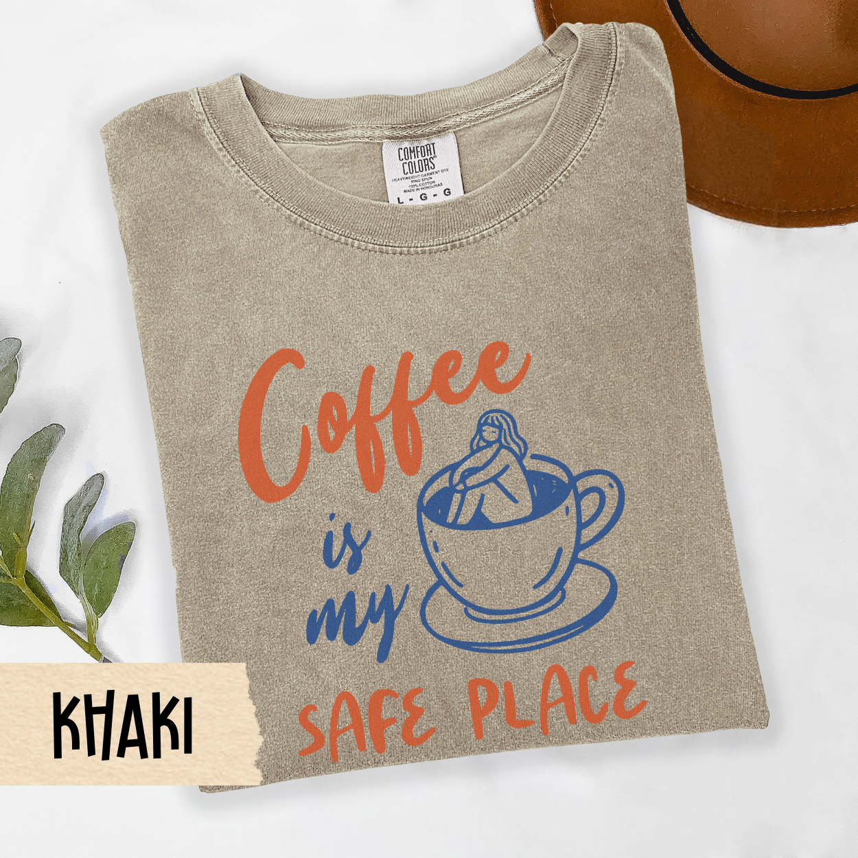 coffee is my safe place tee, cozy coffee lover shirt, caffeine comfort tee, introvert coffee top, mental health coffee tee, Comfort Colors