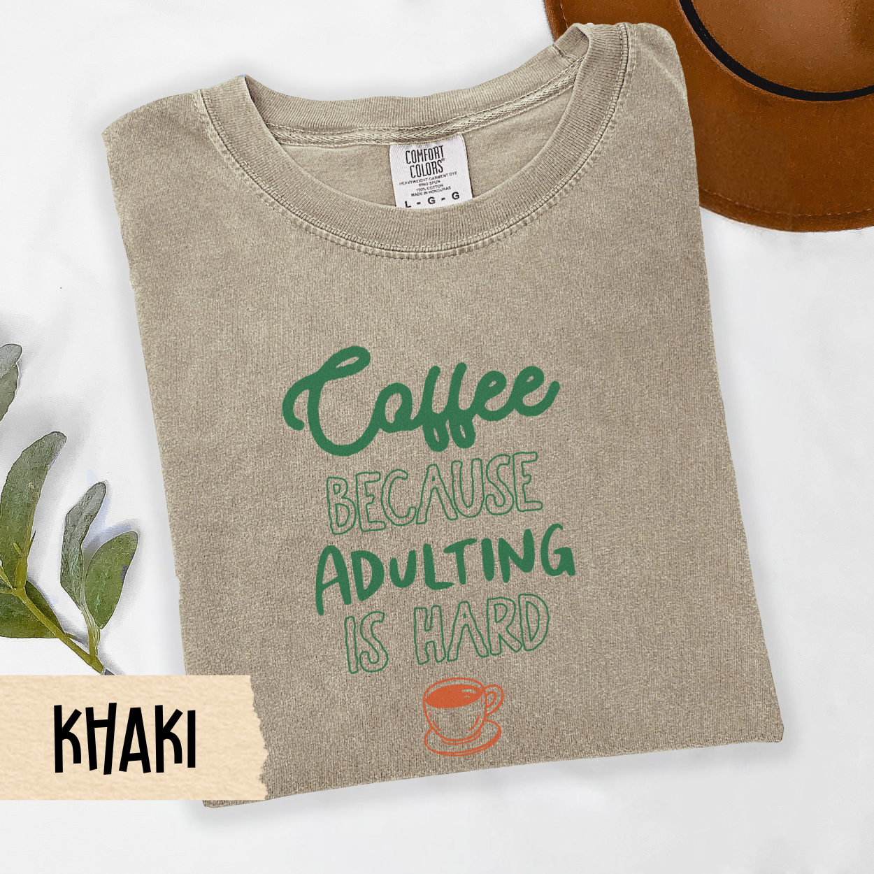 coffee because adulting shirt, funny coffee quote tee, caffeine fix top, cozy coffee lover shirt, tired adult tee, Comfort Colors shirt