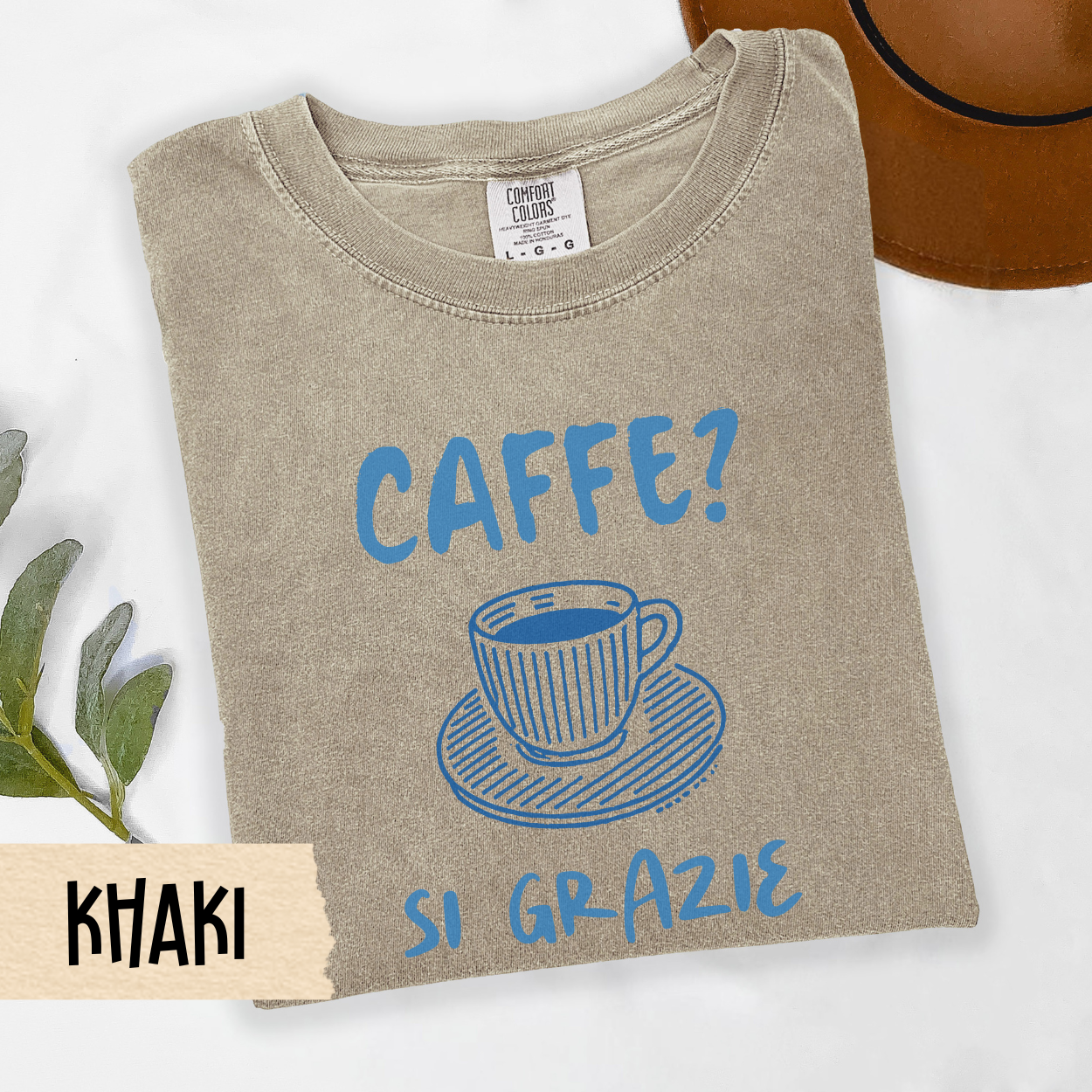 italian coffee shirt, caffe si grazie tee, espresso lover shirt, minimalist coffee tee, cozy coffee top, Comfort Colors shirt