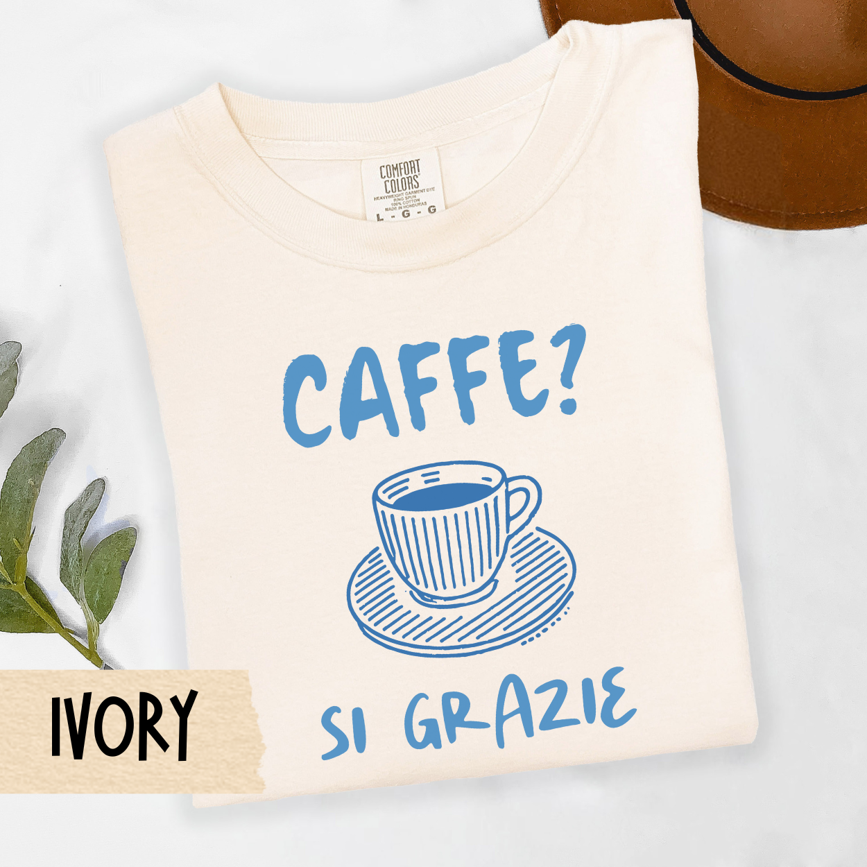 italian coffee shirt, caffe si grazie tee, espresso lover shirt, minimalist coffee tee, cozy coffee top, Comfort Colors shirt