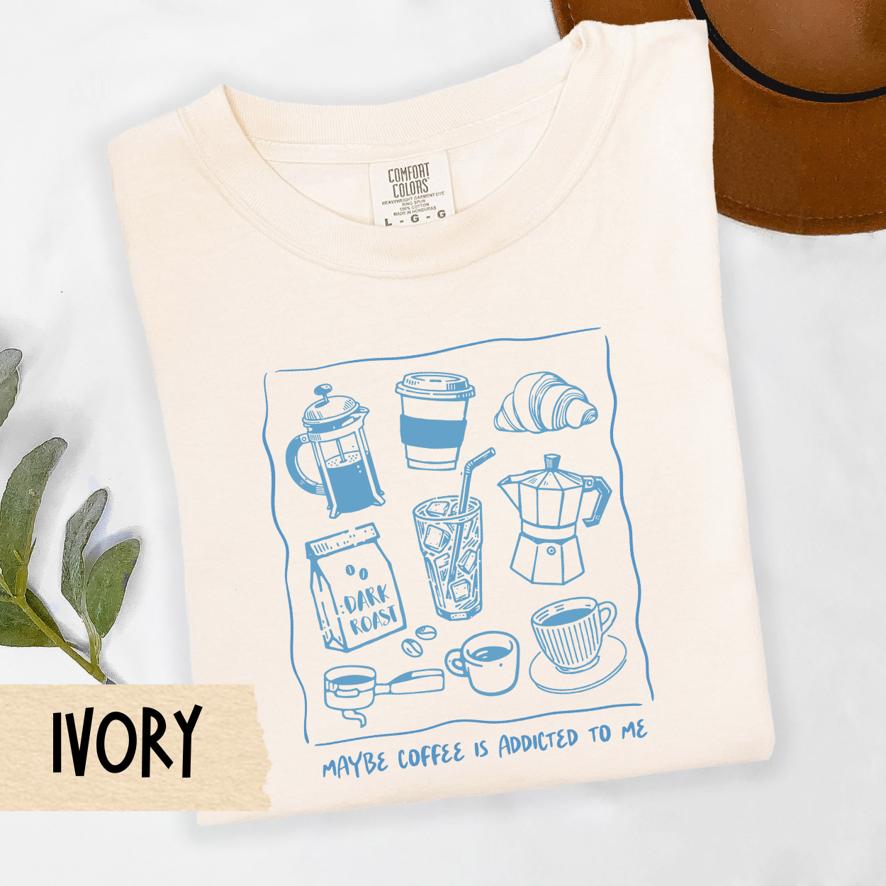 maybe coffee addicted to me shirt, funny coffee lover tee, sarcastic coffee quote, caffeine humor shirt, cozy coffee top, Comfort Colors