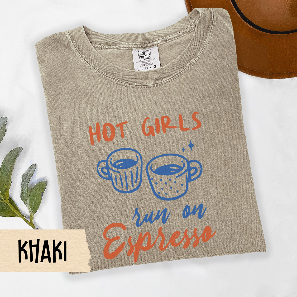 hot girls run on espresso tee, funny coffee quote shirt, espresso lover top, girl boss coffee shirt, cozy caffeine tee, Comfort Colors