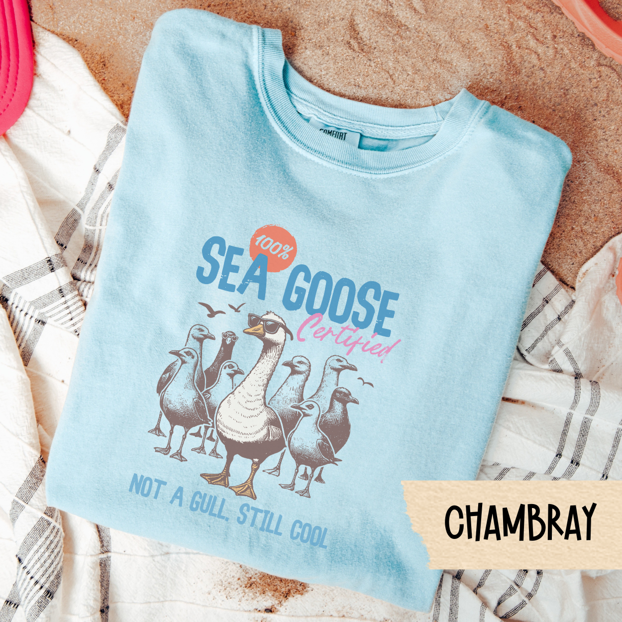 Sea Goose Certified Shirt, Funny Beach Goose Tee, Not a Gull Still Cool T-Shirt, Coastal Humor Shirt, Seagull Goose Summer Graphic Tee