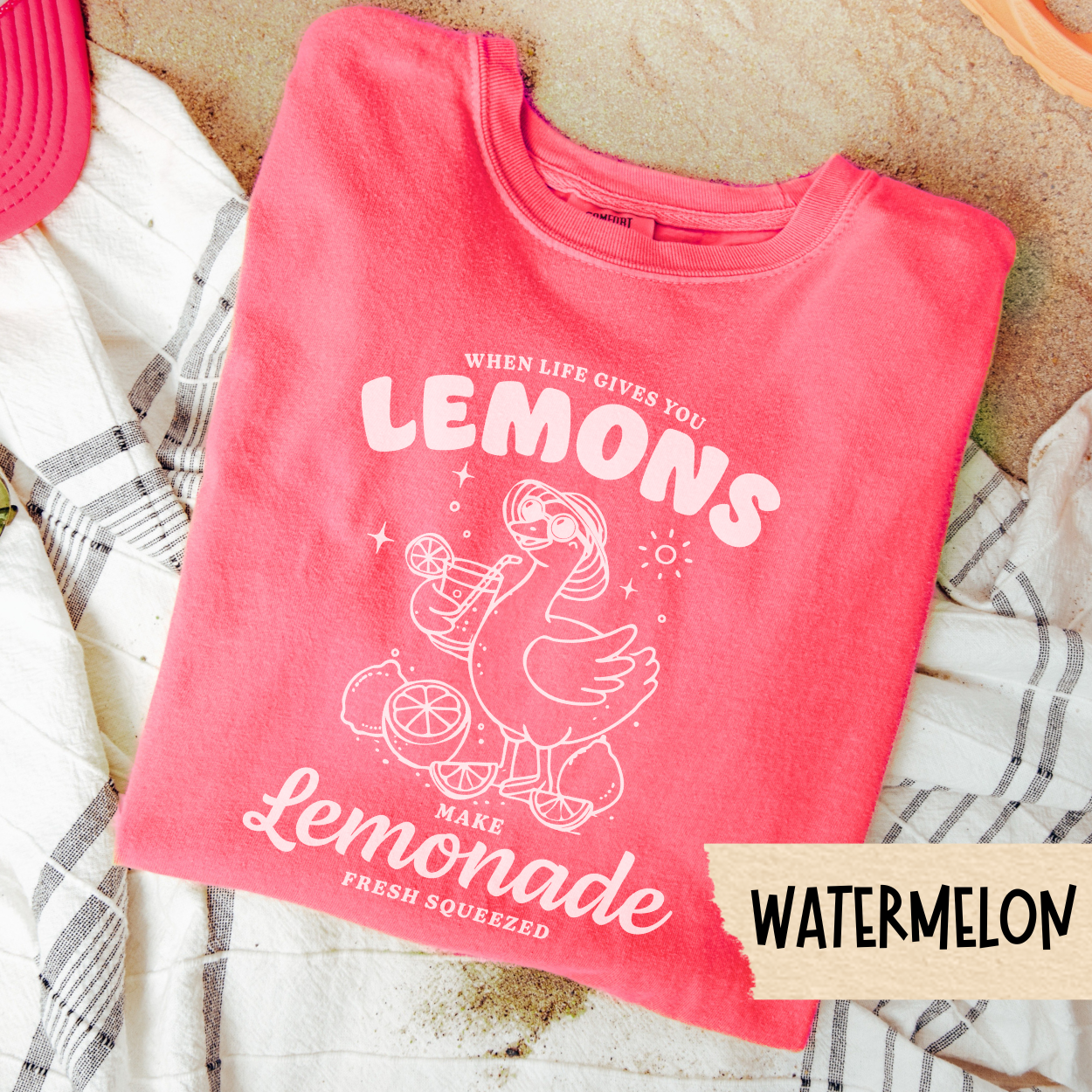 Make Lemonade Shirt, Cute Summer Graphic Tee, When Life Gives You Lemons Shirt, Comfort Colors Tee, Positivity Aesthetic, Funny Duck Tee