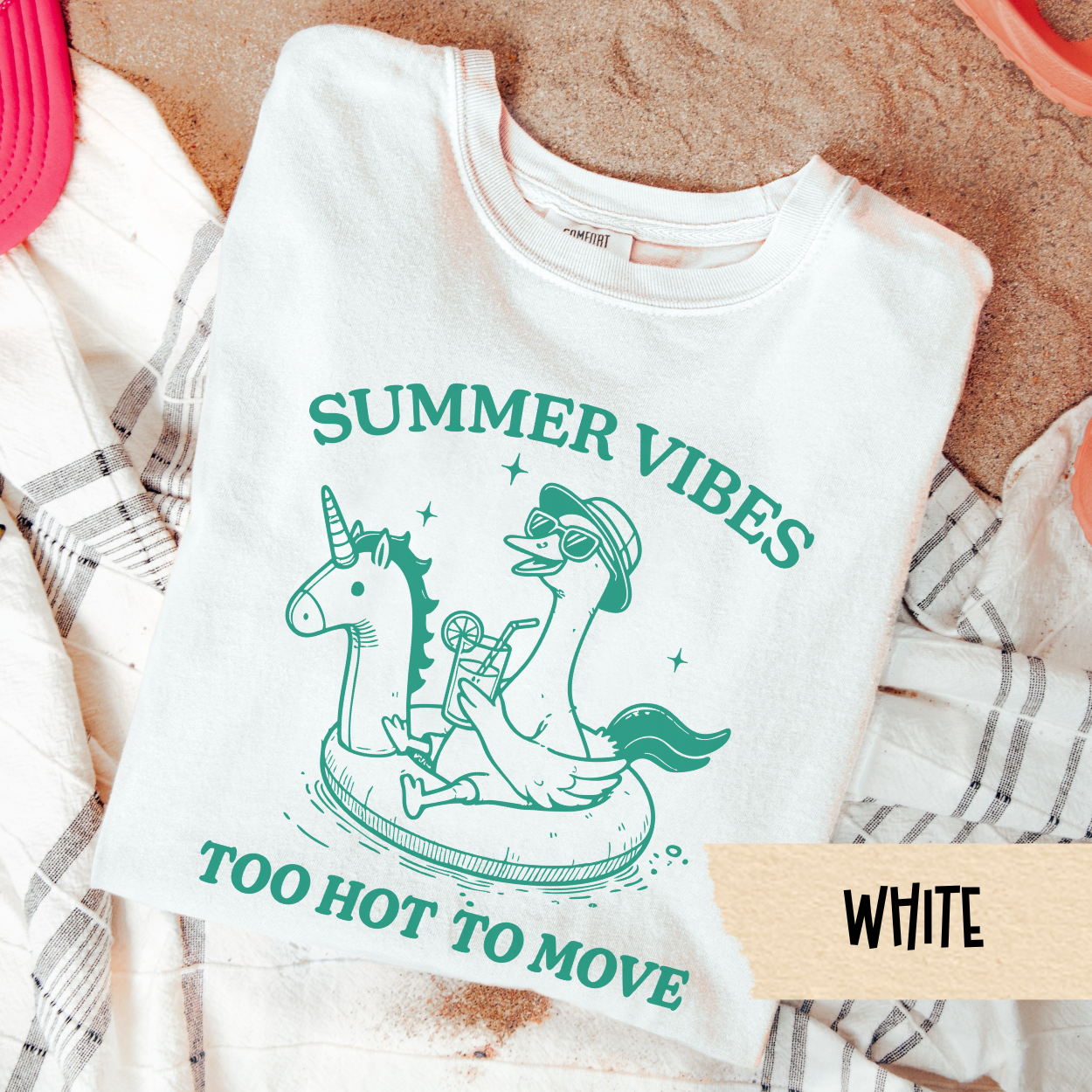 Funny Summer Shirt, Cute Beach Shirt, Summer Mom Shirt, Too Hot To Move Shirt, Women's Vacation Shirt, Lazy Day Tee, Comfort Colors Tee