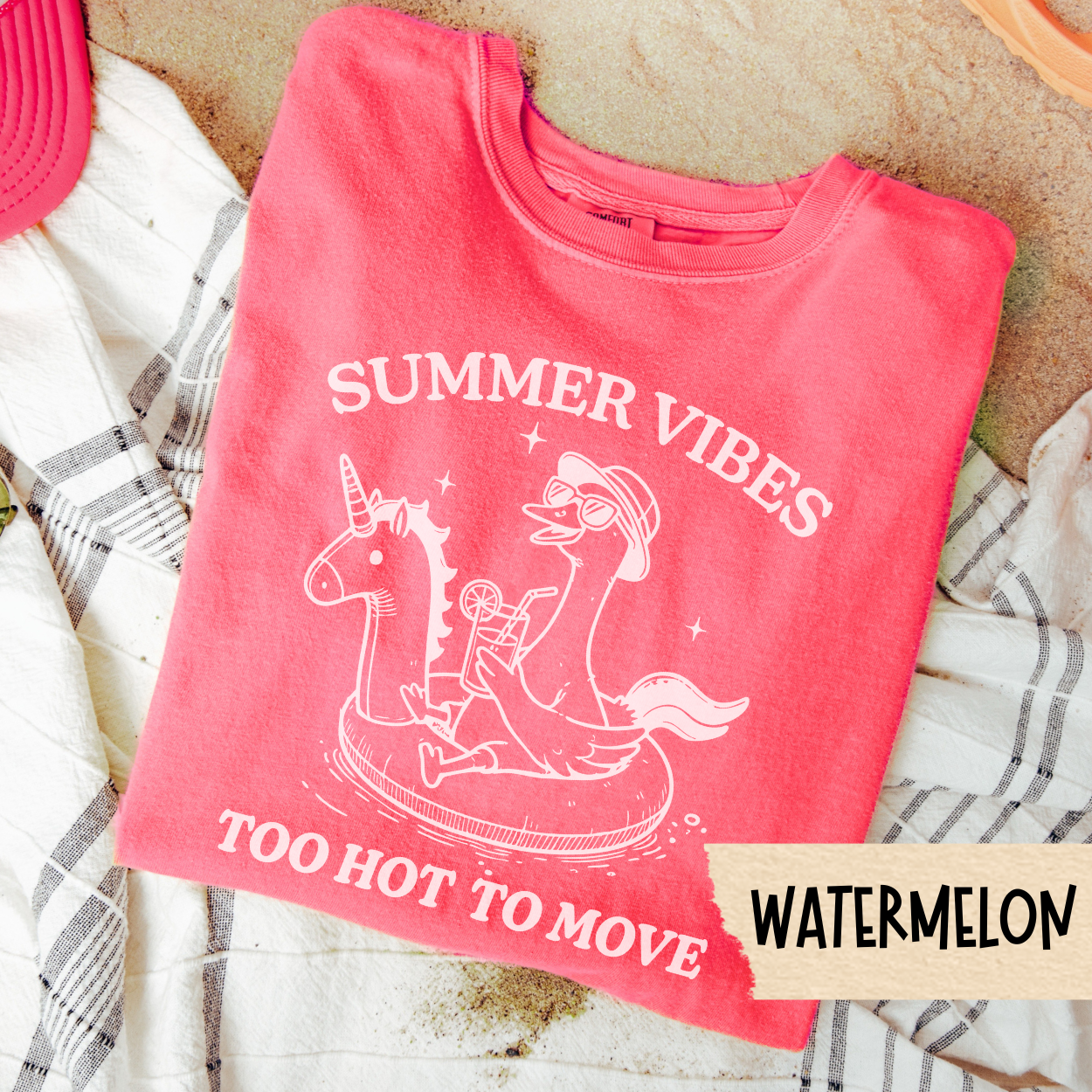 Funny Summer Shirt, Cute Beach Shirt, Summer Mom Shirt, Too Hot To Move Shirt, Women's Vacation Shirt, Lazy Day Tee, Comfort Colors Tee
