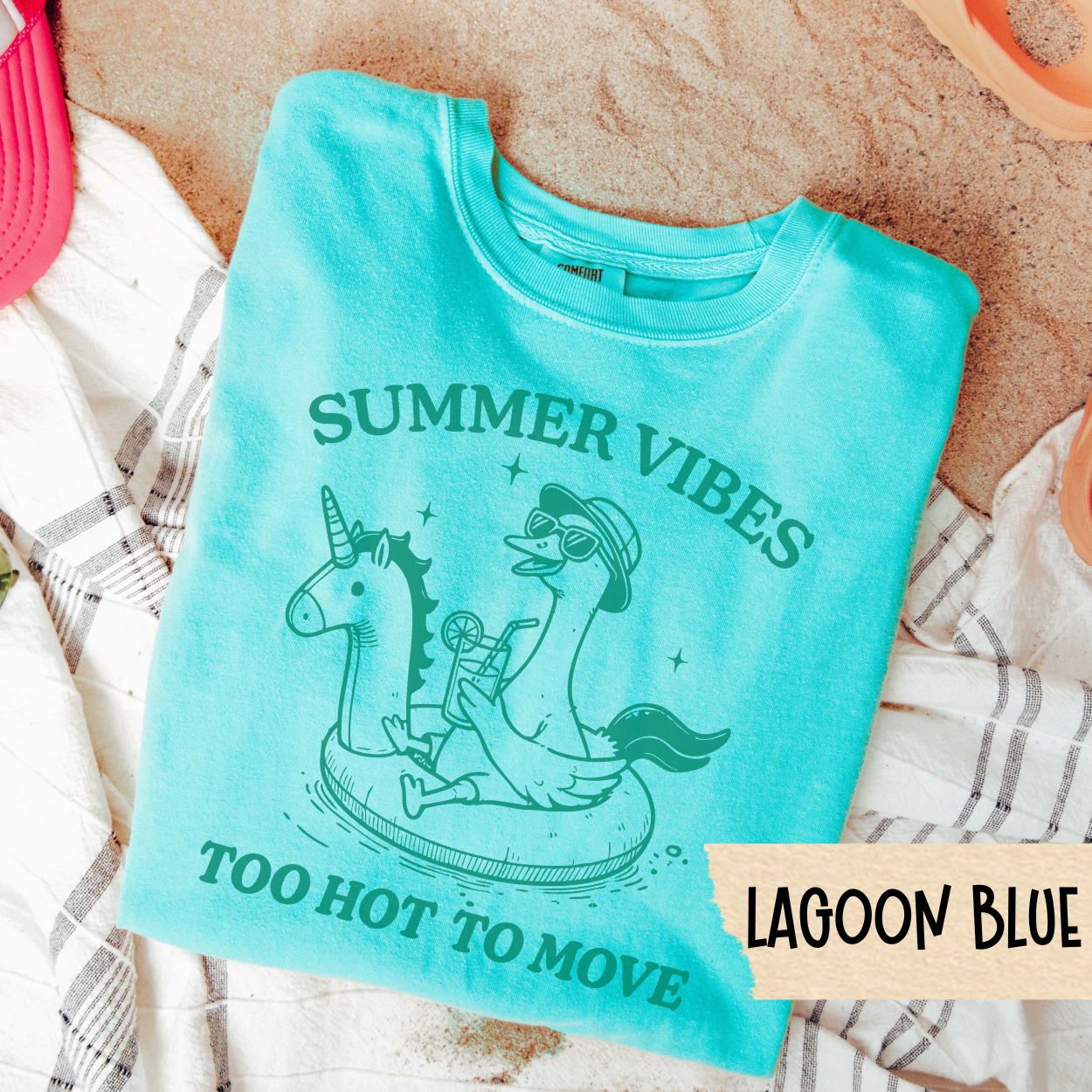 Funny Summer Shirt, Cute Beach Shirt, Summer Mom Shirt, Too Hot To Move Shirt, Women's Vacation Shirt, Lazy Day Tee, Comfort Colors Tee