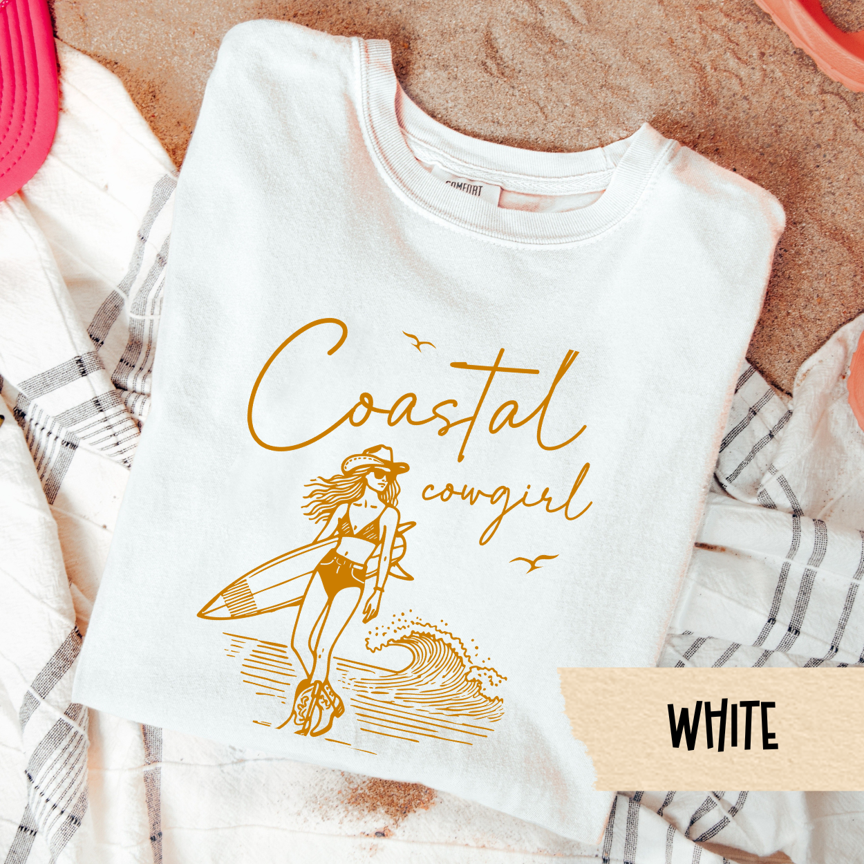 Coastal Cowgirl Shirt, Western Beach Shirt, Summer Cowgirl Tee, Cowgirl Aesthetic Top, Comfort Colors Tee, Country Coastal Shirt