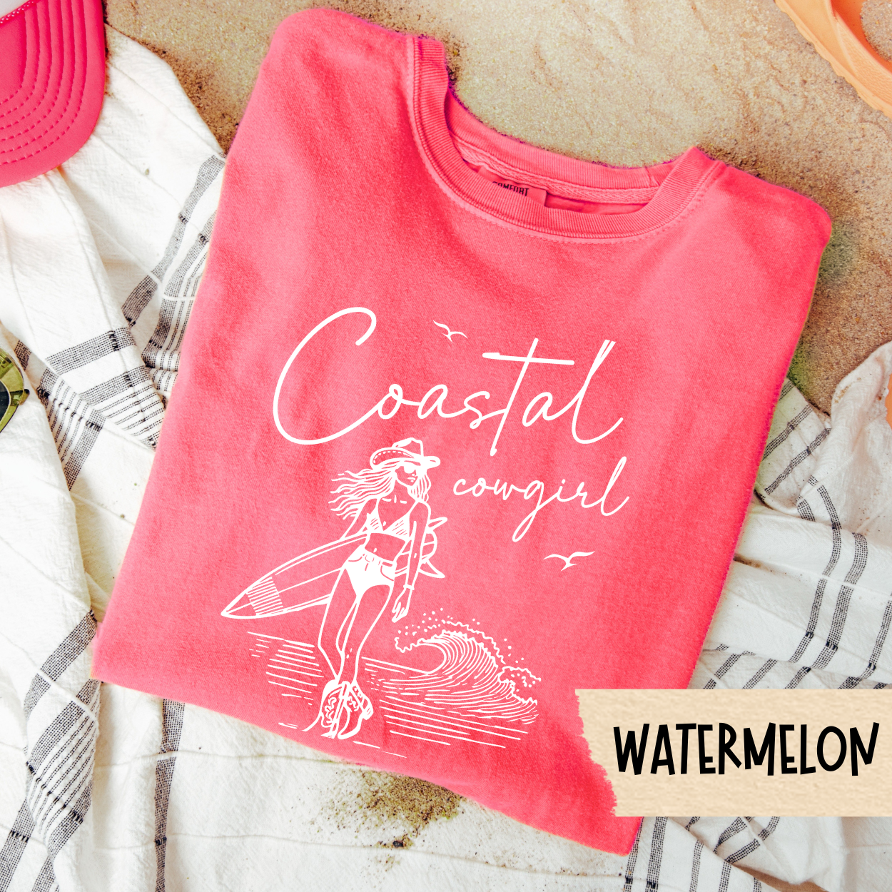Coastal Cowgirl Shirt, Western Beach Shirt, Summer Cowgirl Tee, Cowgirl Aesthetic Top, Comfort Colors Tee, Country Coastal Shirt