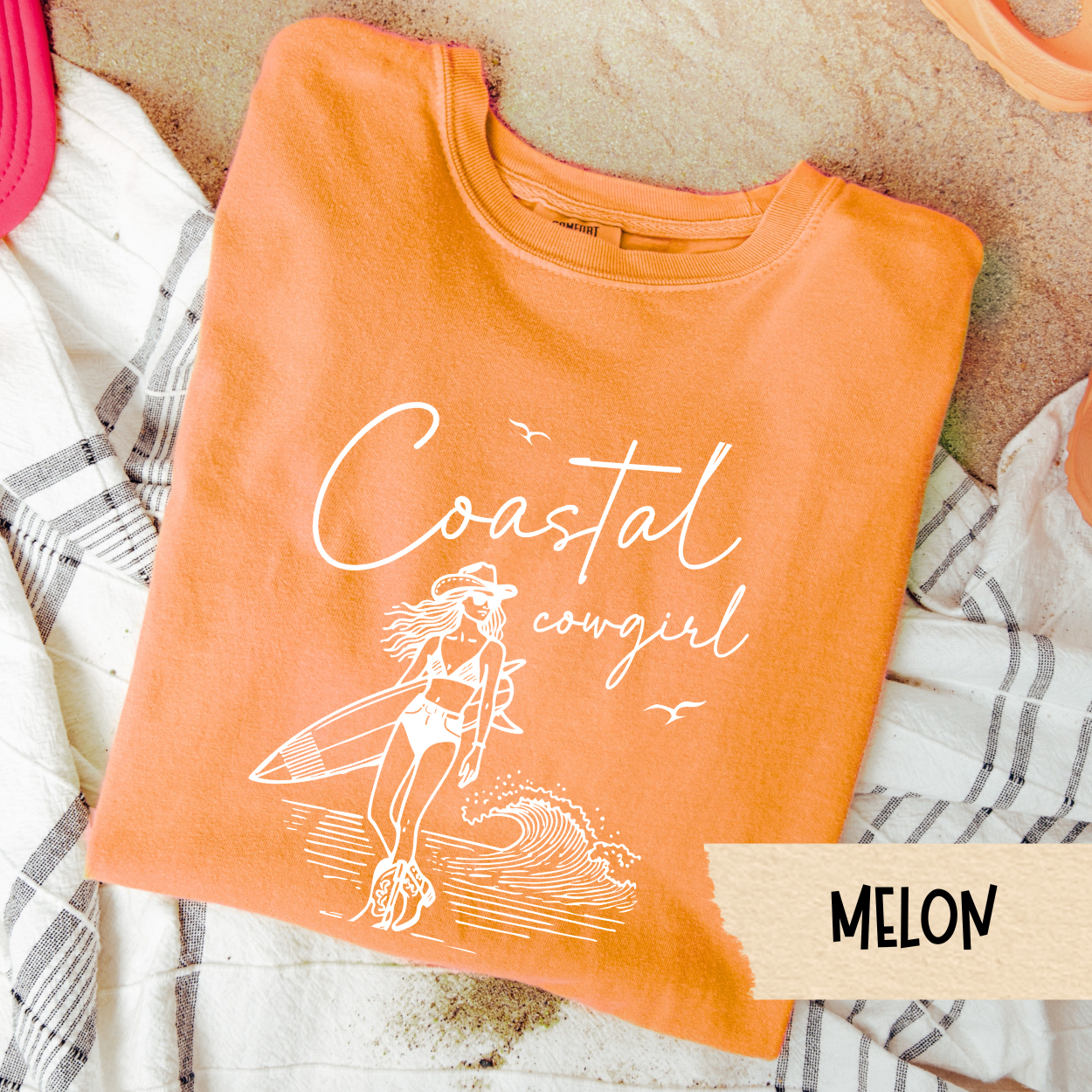 Coastal Cowgirl Shirt, Western Beach Shirt, Summer Cowgirl Tee, Cowgirl Aesthetic Top, Comfort Colors Tee, Country Coastal Shirt