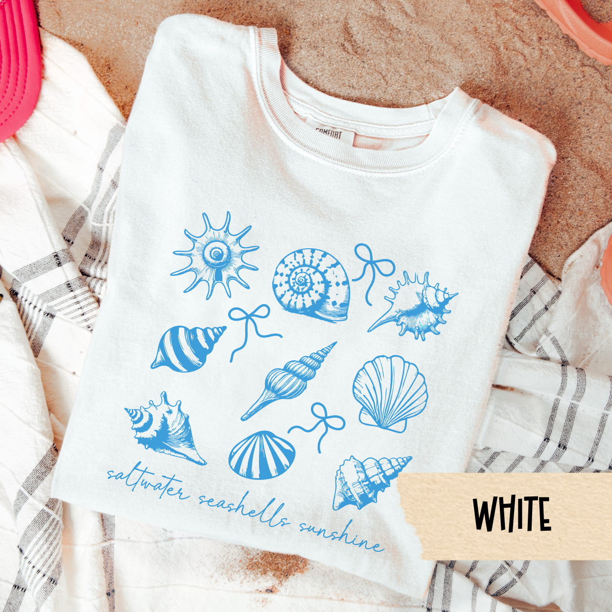 Seashell Beach Shirt, Saltwater Sunshine Tee, Coastal Aesthetic Shirt, Cute Summer Tee, Comfort Colors Shirt, Ocean Girl Shirt