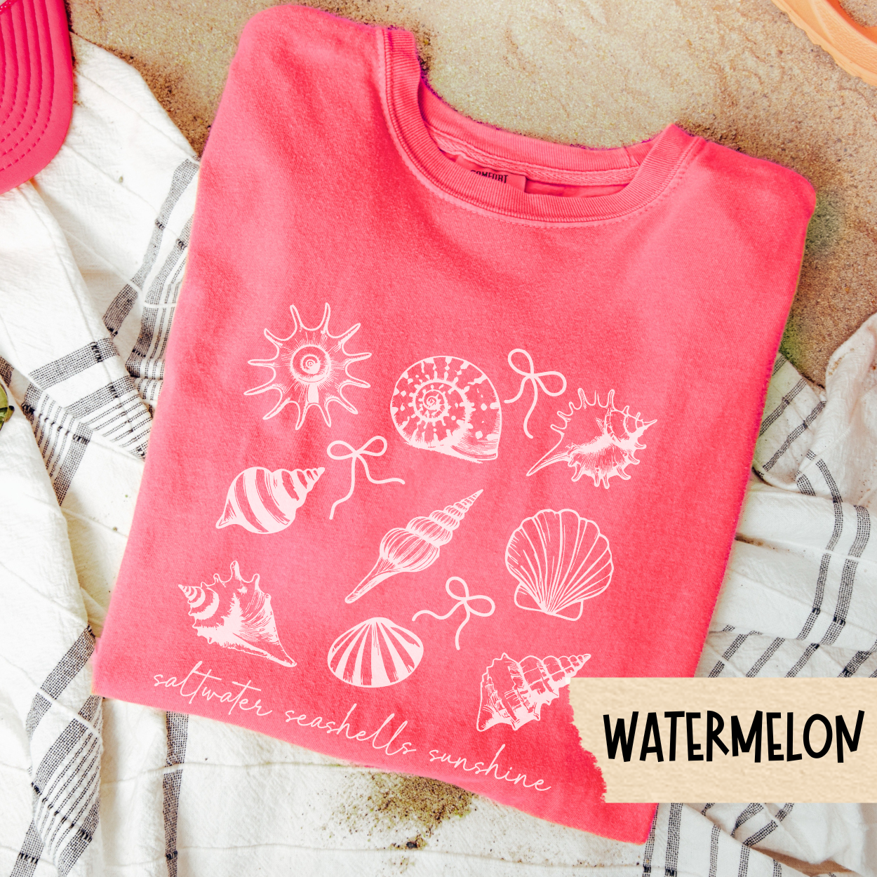 Seashell Beach Shirt, Saltwater Sunshine Tee, Coastal Aesthetic Shirt, Cute Summer Tee, Comfort Colors Shirt, Ocean Girl Shirt