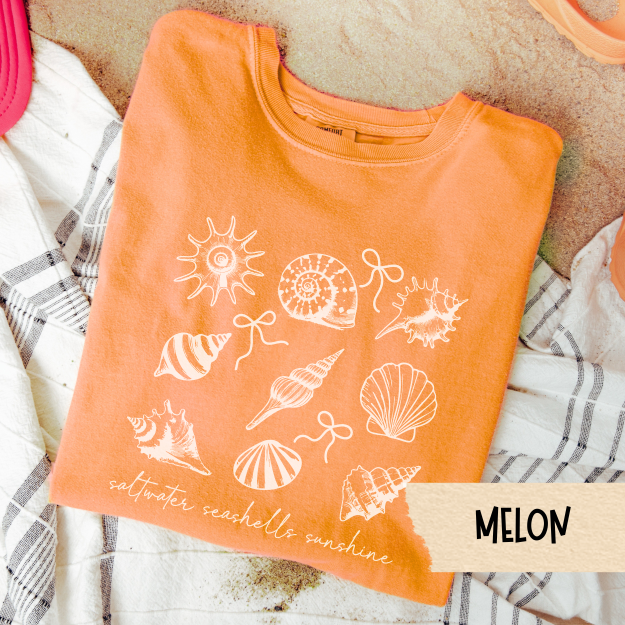 Seashell Beach Shirt, Saltwater Sunshine Tee, Coastal Aesthetic Shirt, Cute Summer Tee, Comfort Colors Shirt, Ocean Girl Shirt