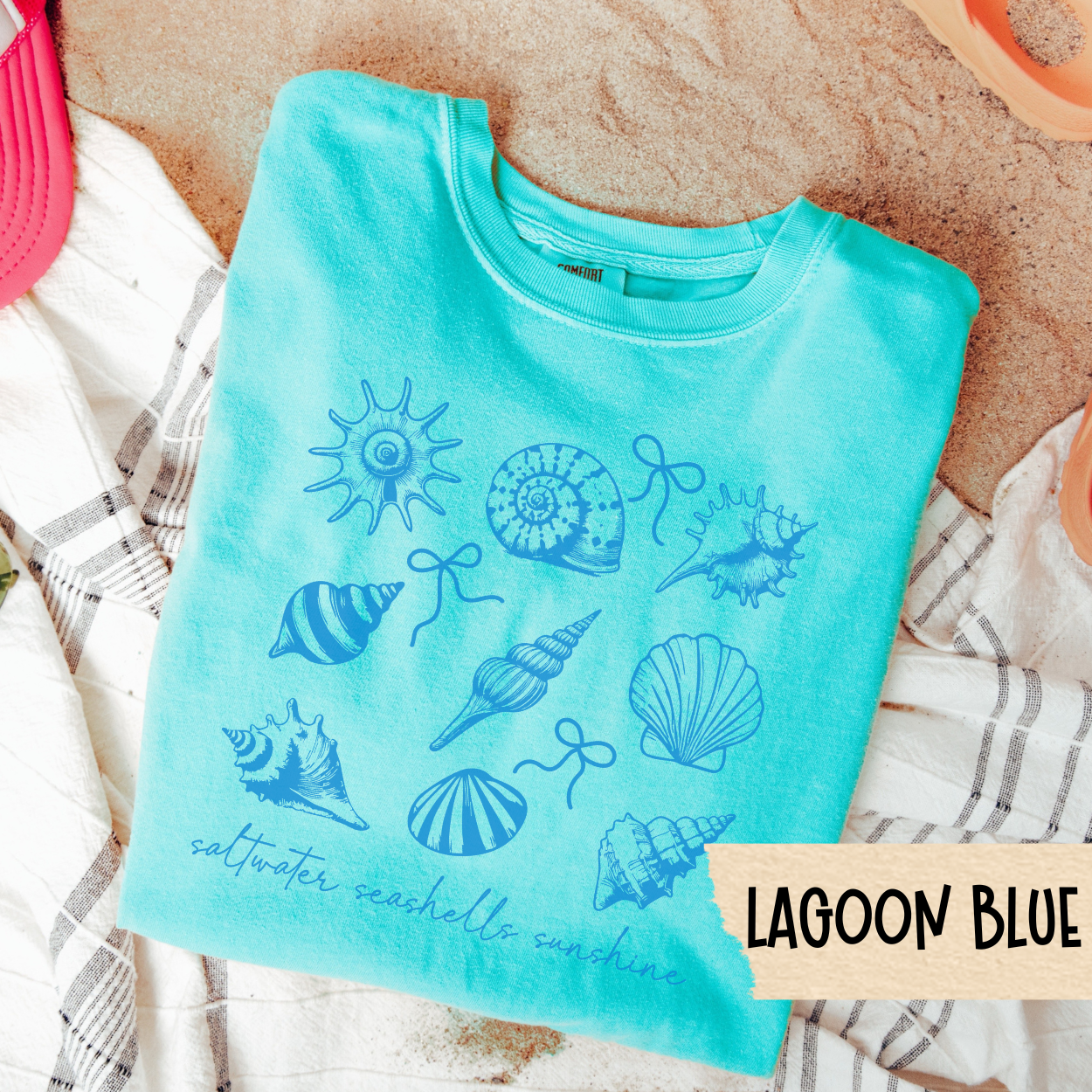 Seashell Beach Shirt, Saltwater Sunshine Tee, Coastal Aesthetic Shirt, Cute Summer Tee, Comfort Colors Shirt, Ocean Girl Shirt