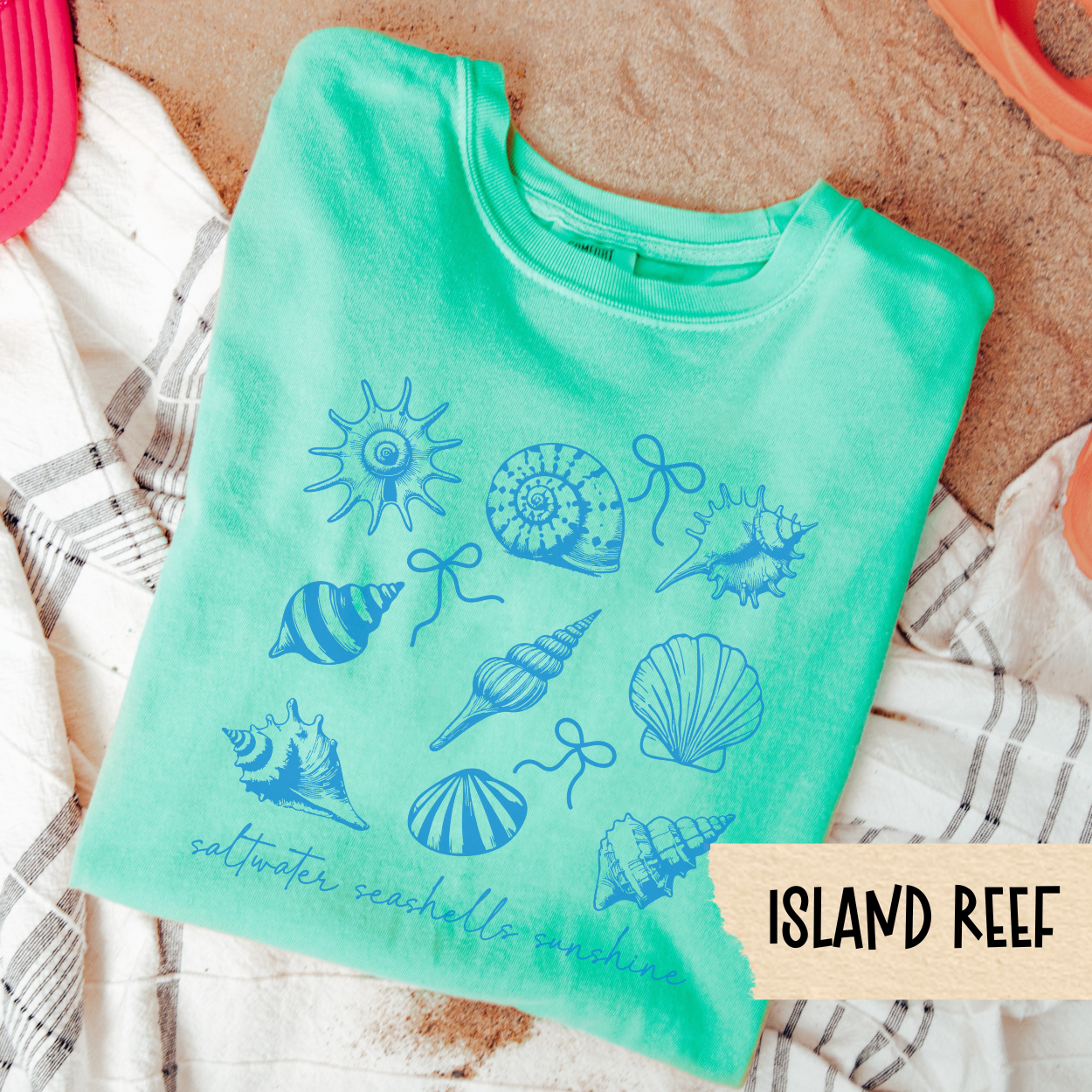 Seashell Beach Shirt, Saltwater Sunshine Tee, Coastal Aesthetic Shirt, Cute Summer Tee, Comfort Colors Shirt, Ocean Girl Shirt