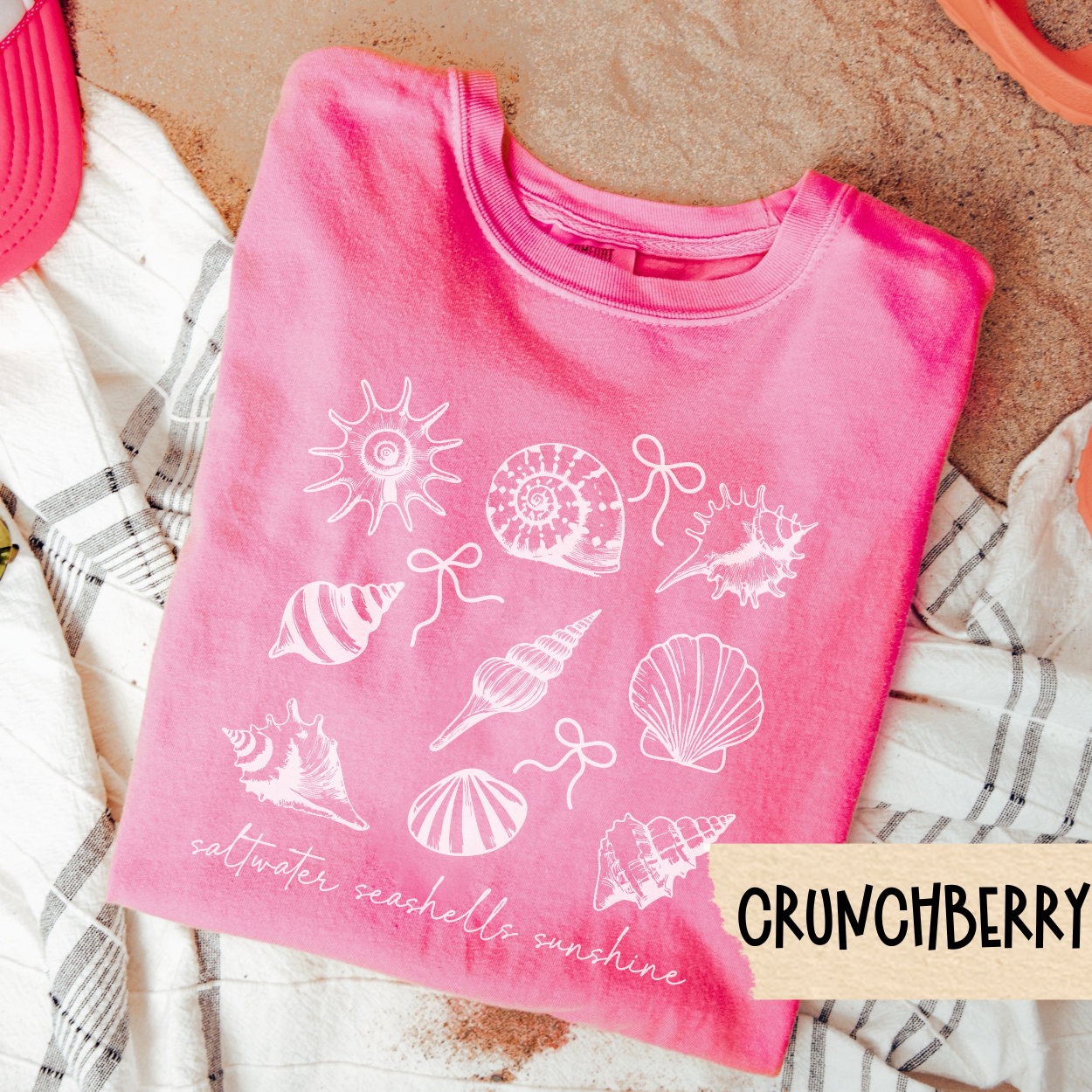 Seashell Beach Shirt, Saltwater Sunshine Tee, Coastal Aesthetic Shirt, Cute Summer Tee, Comfort Colors Shirt, Ocean Girl Shirt
