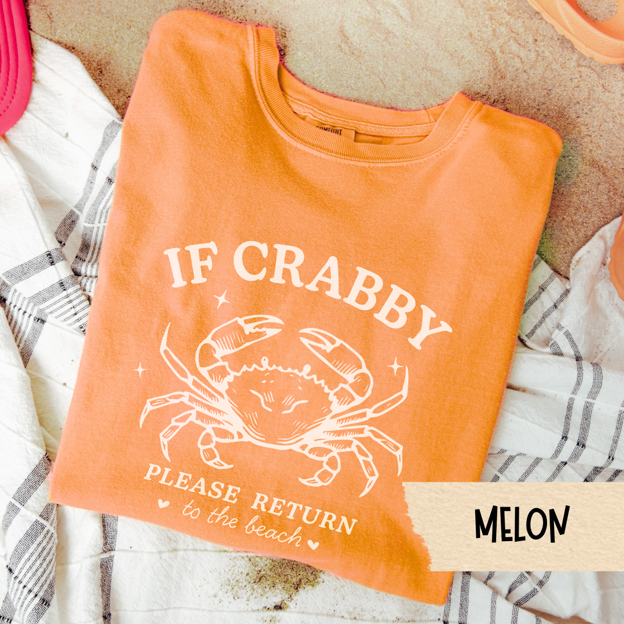 If Crabby Shirt, Funny Beach Shirt, Summer Mood Tee, Coastal Vacation Shirt, Comfort Colors Tee, Ocean Humor Shirt, Crabby But Cute Tee