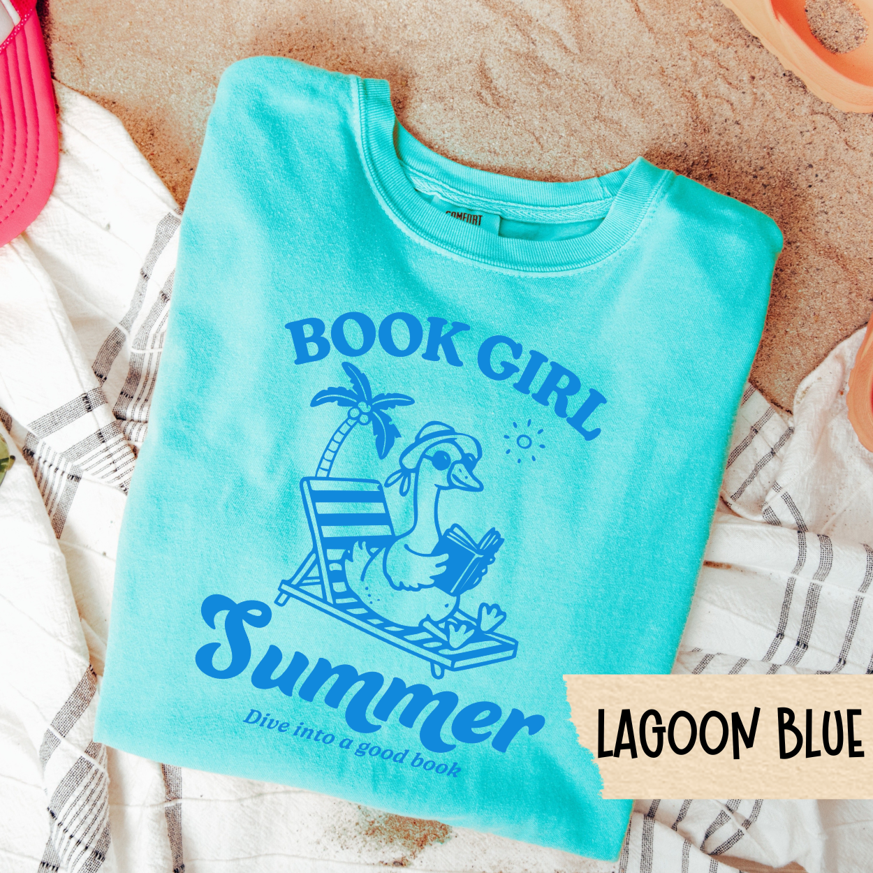 Book Girl Summer Shirt, Funny Reader Tee, Beach Reading Shirt, Comfort Colors Tee, Book Lover Summer Tee, Introvert Vacation Shirt