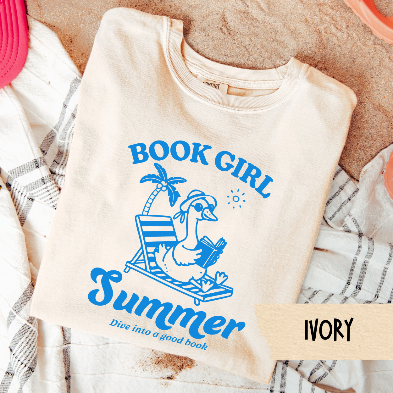 Book Girl Summer Shirt, Funny Reader Tee, Beach Reading Shirt, Comfort Colors Tee, Book Lover Summer Tee, Introvert Vacation Shirt