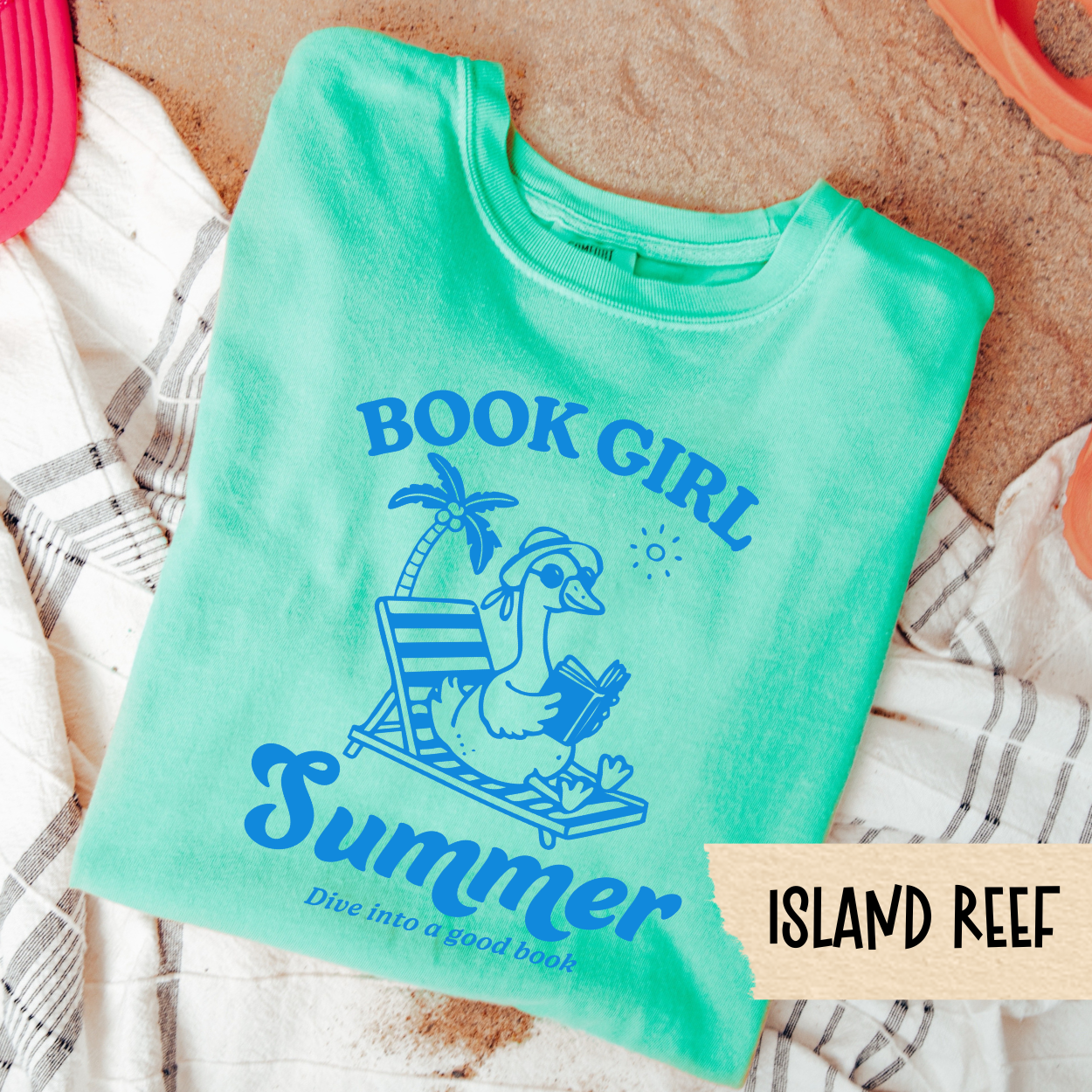 Book Girl Summer Shirt, Funny Reader Tee, Beach Reading Shirt, Comfort Colors Tee, Book Lover Summer Tee, Introvert Vacation Shirt