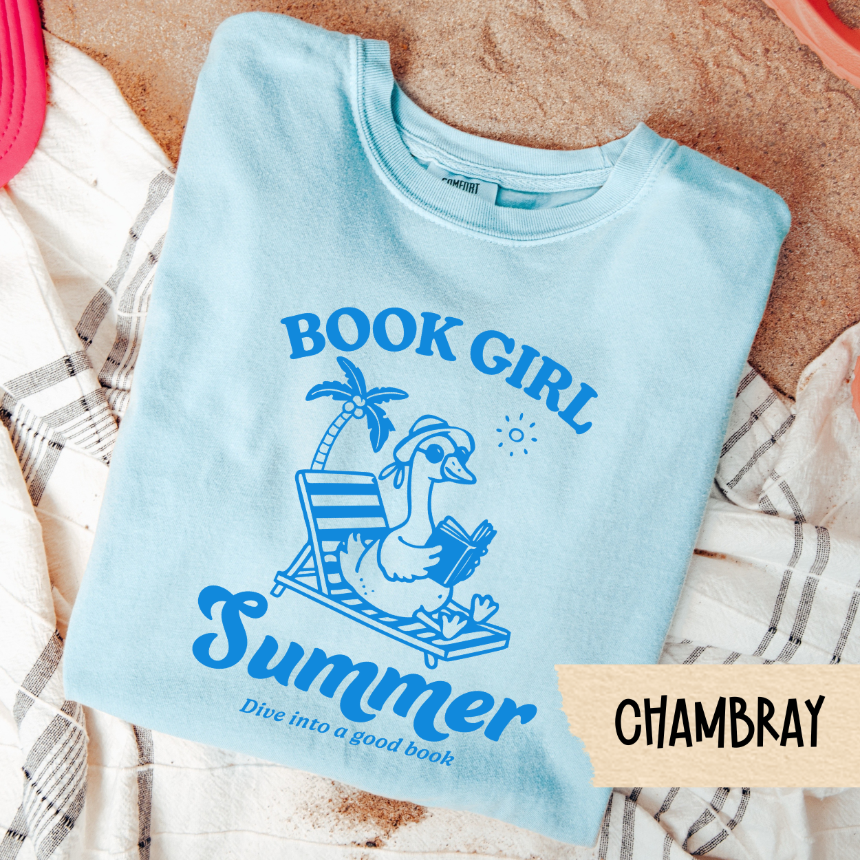 Book Girl Summer Shirt, Funny Reader Tee, Beach Reading Shirt, Comfort Colors Tee, Book Lover Summer Tee, Introvert Vacation Shirt