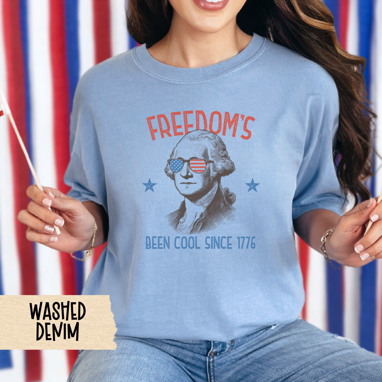 Fourth of July shirt, funny patriotic tee, George Washington shirt, freedom since 1776 tee, USA shirt, Comfort Colors shirt, july 4 top