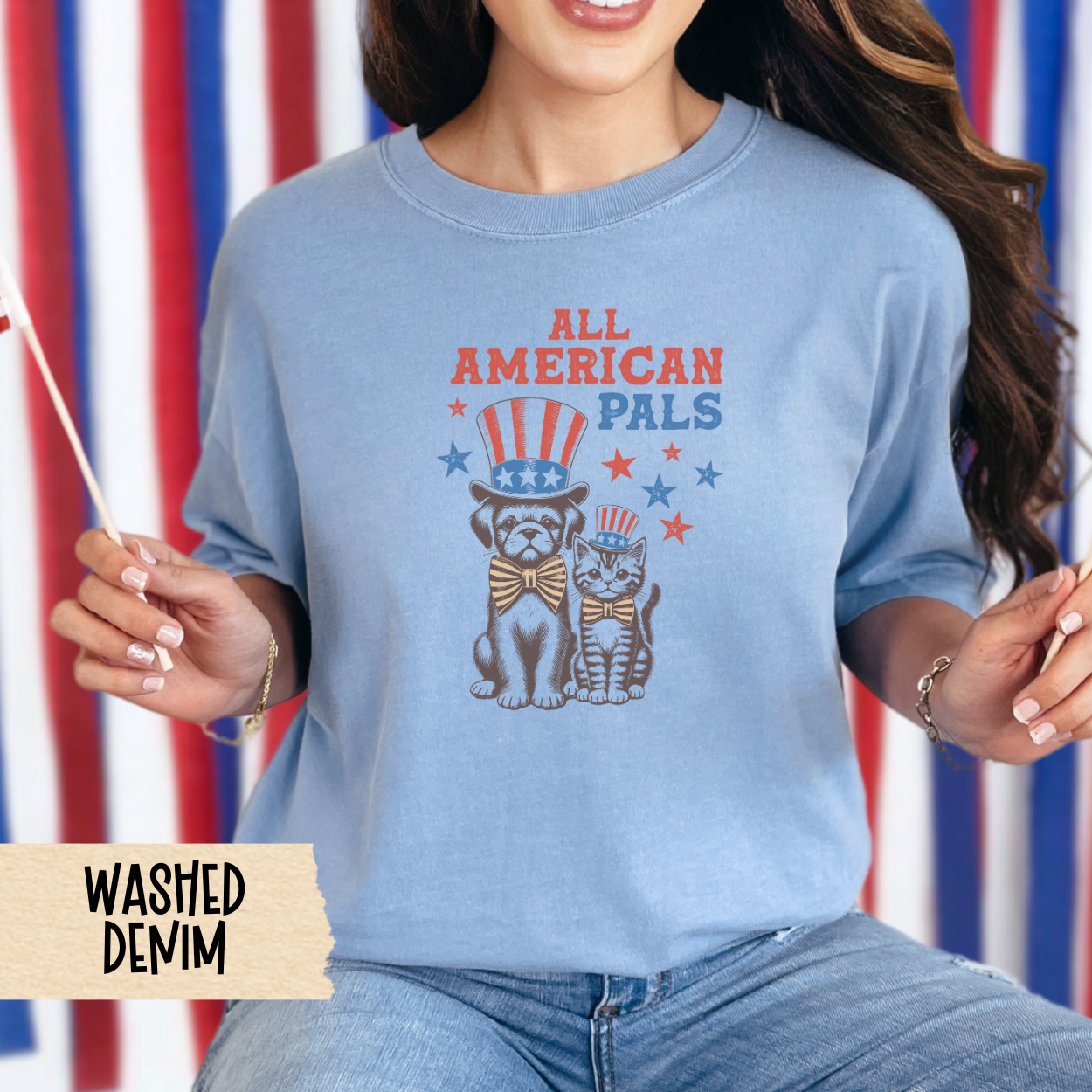 Fourth of July shirt, patriotic pet shirt, All American Pals tee, USA dog cat shirt, Comfort Colors tee, 4th of July shirt, animal lover