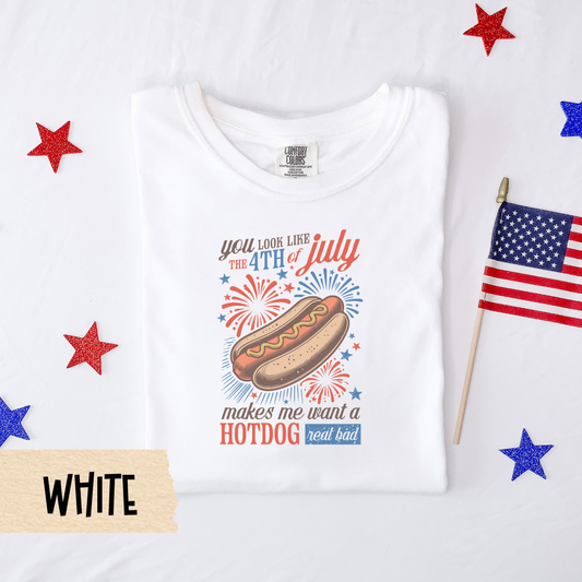 Fourth of July shirt, hotdog shirt, funny patriotic tee, 4th of July quote shirt, Comfort Colors tee, USA cookout shirt, unisex July 4 top