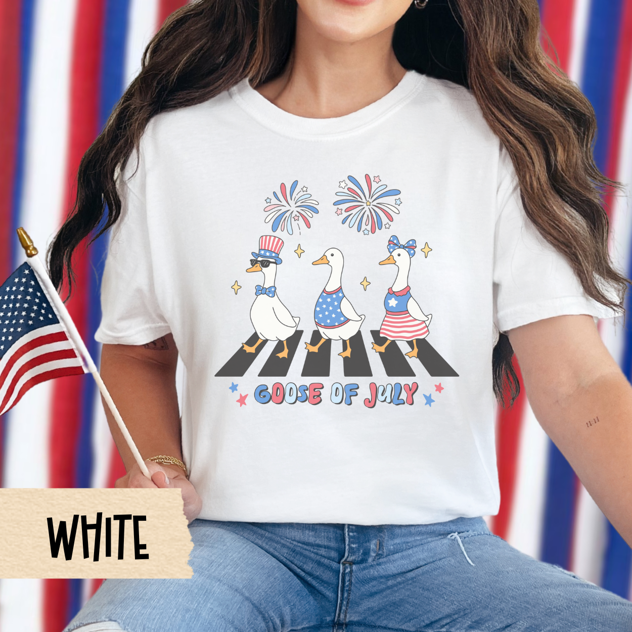 Goose of July shirt, patriotic goose tee, funny 4th of July shirt, comfort colors tee, Americana goose shirt, red white blue, July outfit
