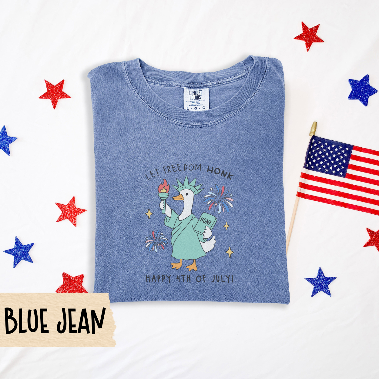 Let freedom honk shirt, statue of liberty goose tee, 4th of July funny shirt, comfort colors tee, patriotic goose shirt, USA graphic shirt