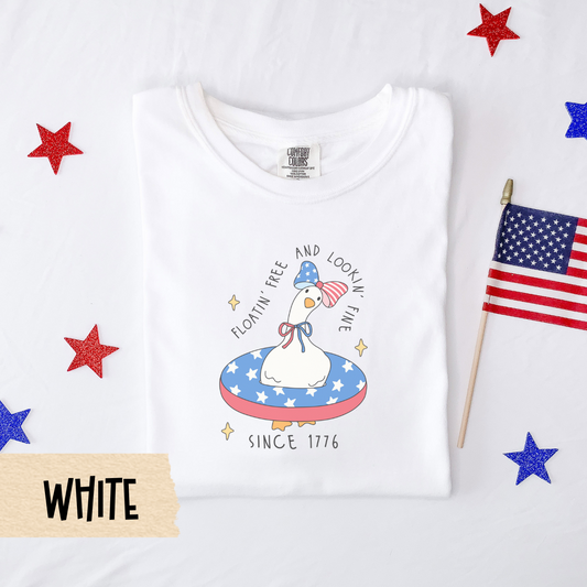 4th of July pool shirt, patriotic goose tee, funny summer shirt, comfort colors tee, USA graphic shirt, red white blue shirt, July 4 outfit