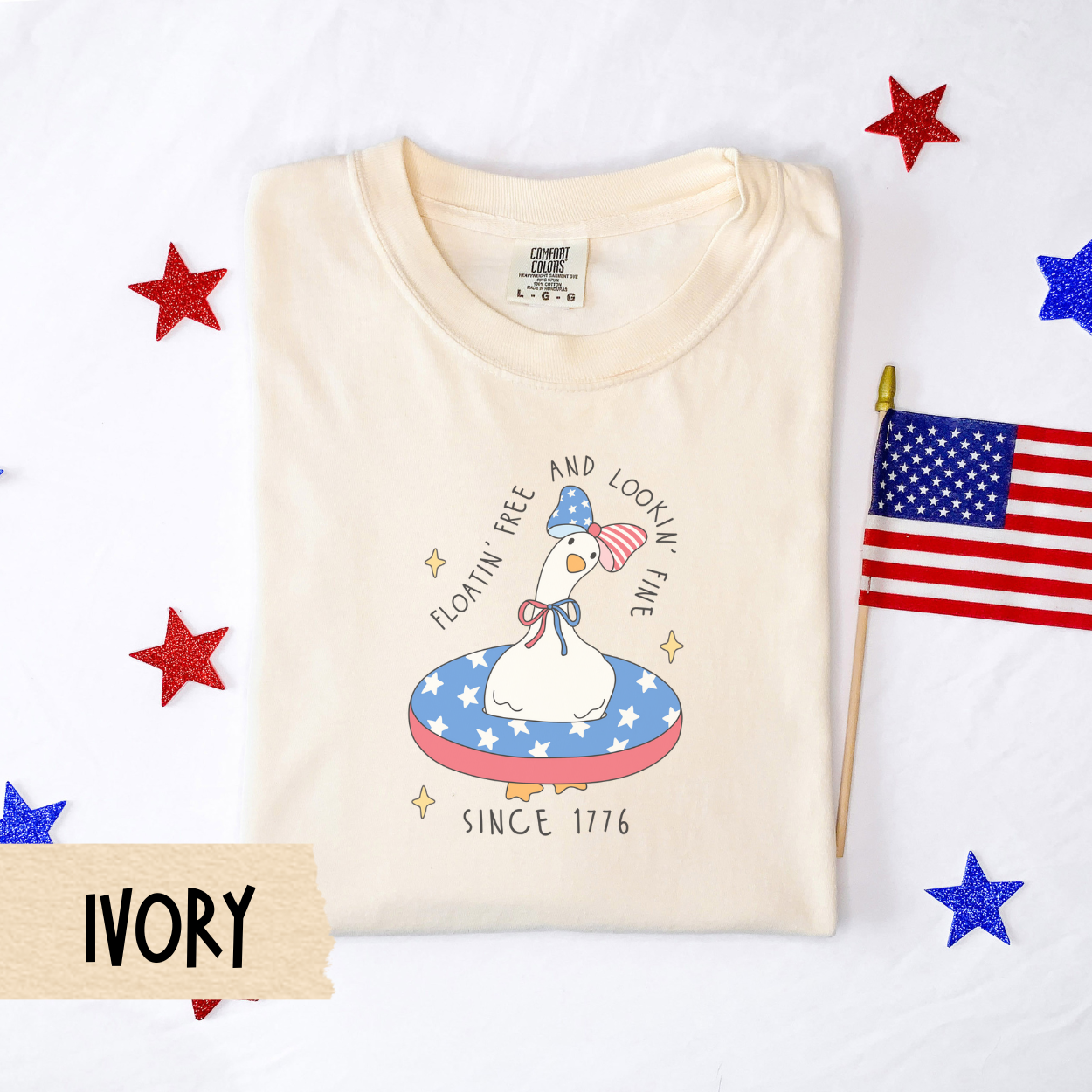 4th of July pool shirt, patriotic goose tee, funny summer shirt, comfort colors tee, USA graphic shirt, red white blue shirt, July 4 outfit