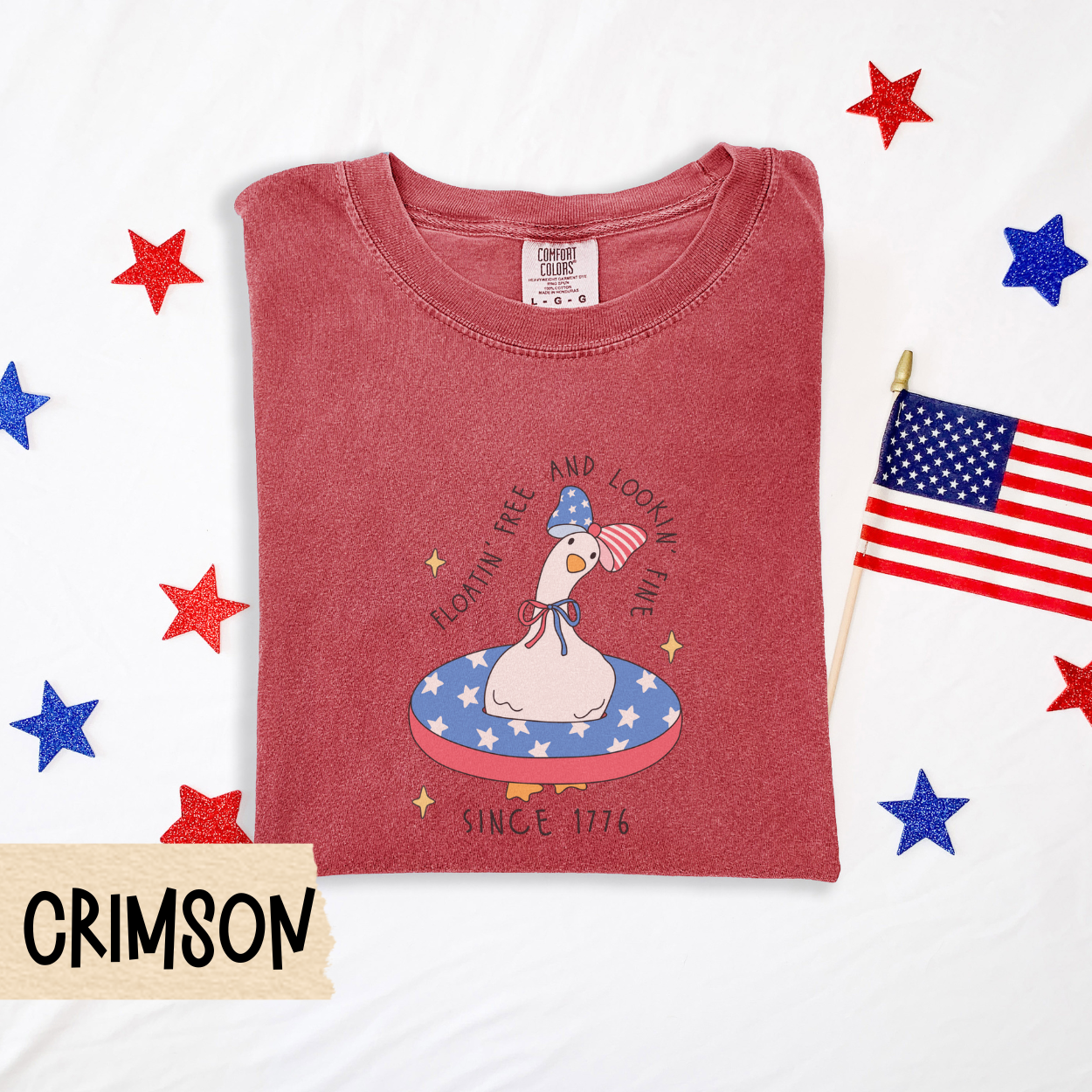 4th of July pool shirt, patriotic goose tee, funny summer shirt, comfort colors tee, USA graphic shirt, red white blue shirt, July 4 outfit